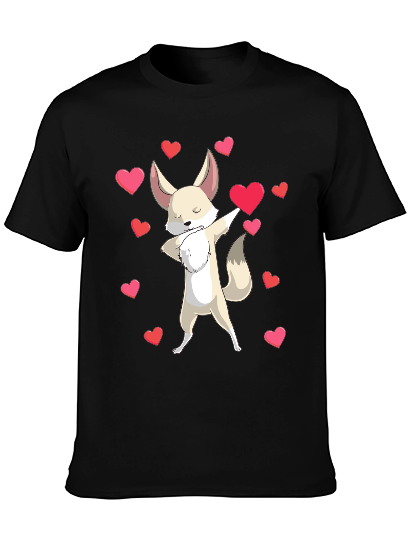Dabbing Fox Valentines Day T-Shirt