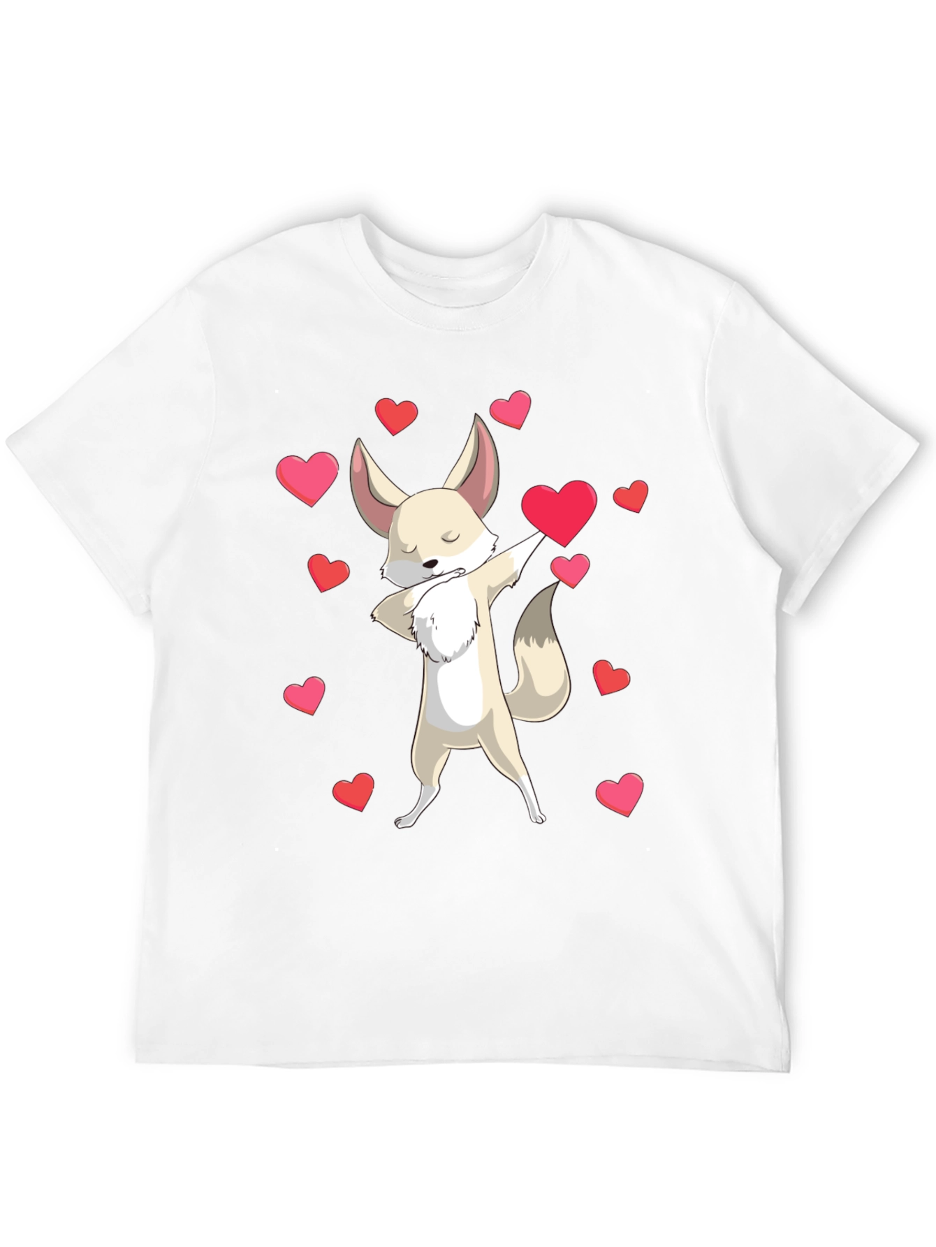 Dabbing Fox Valentines Day T-Shirt