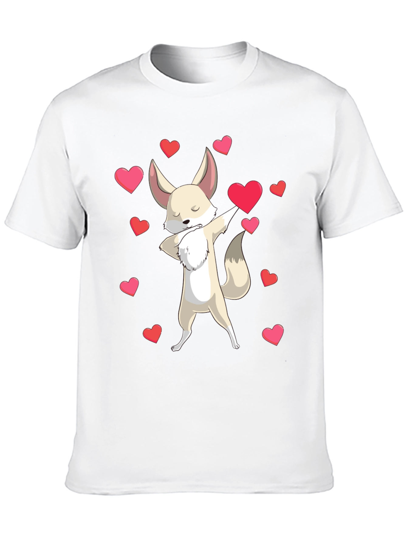 Dabbing Fox Valentines Day T-Shirt