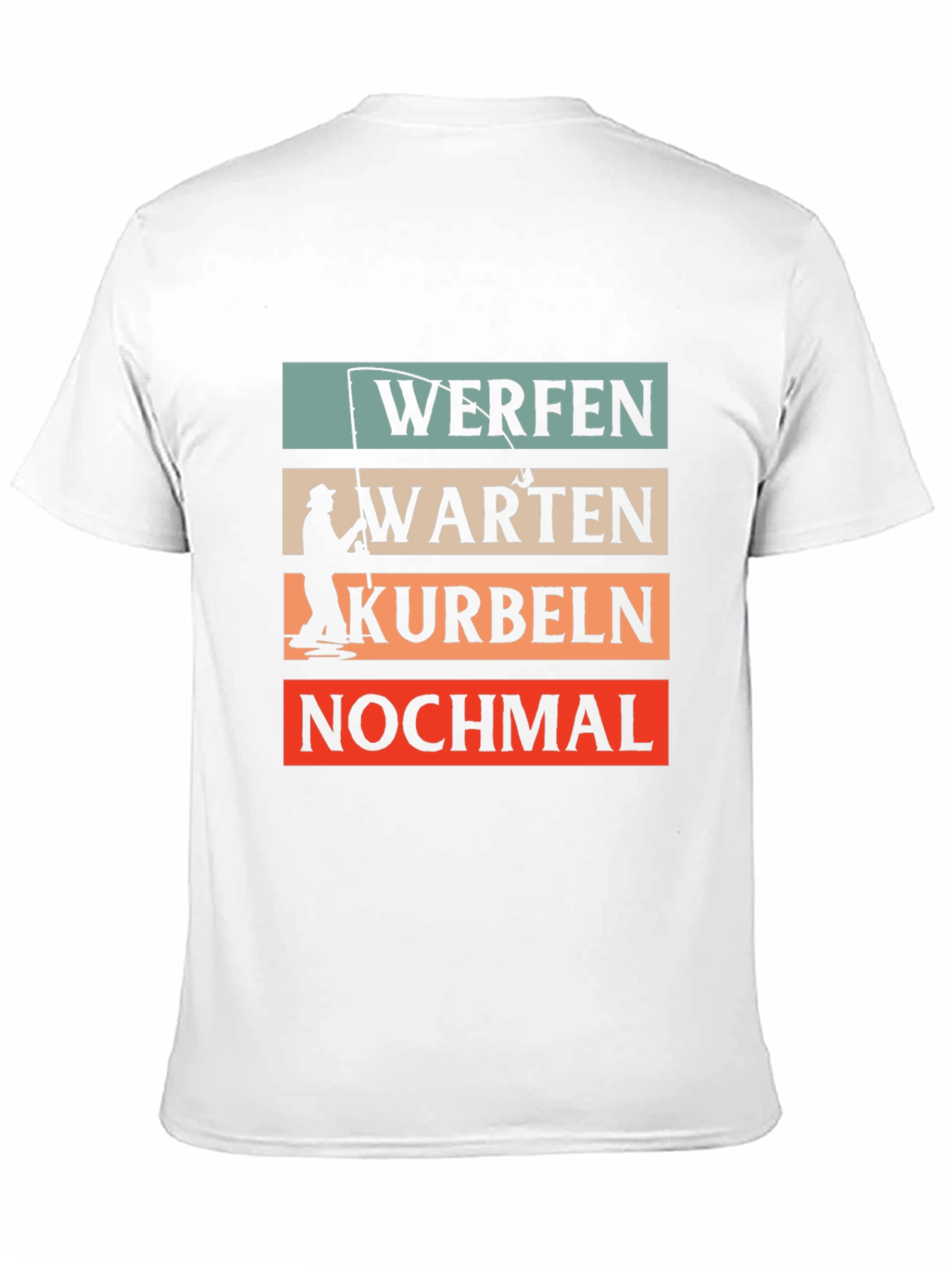 Fishing Themed Graphic T-Shirt - Werfen Warten Kurbeln
