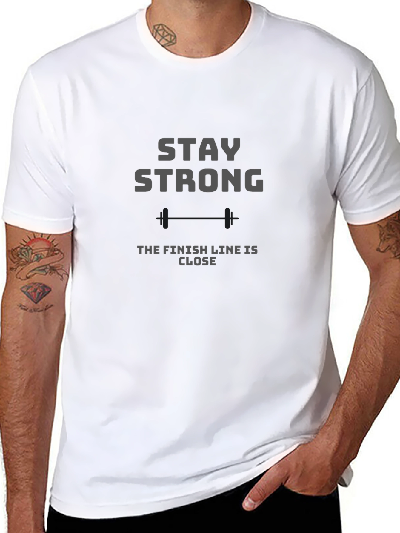 Stay Strong Graphic T-Shirt - Motivational Gym Tee
