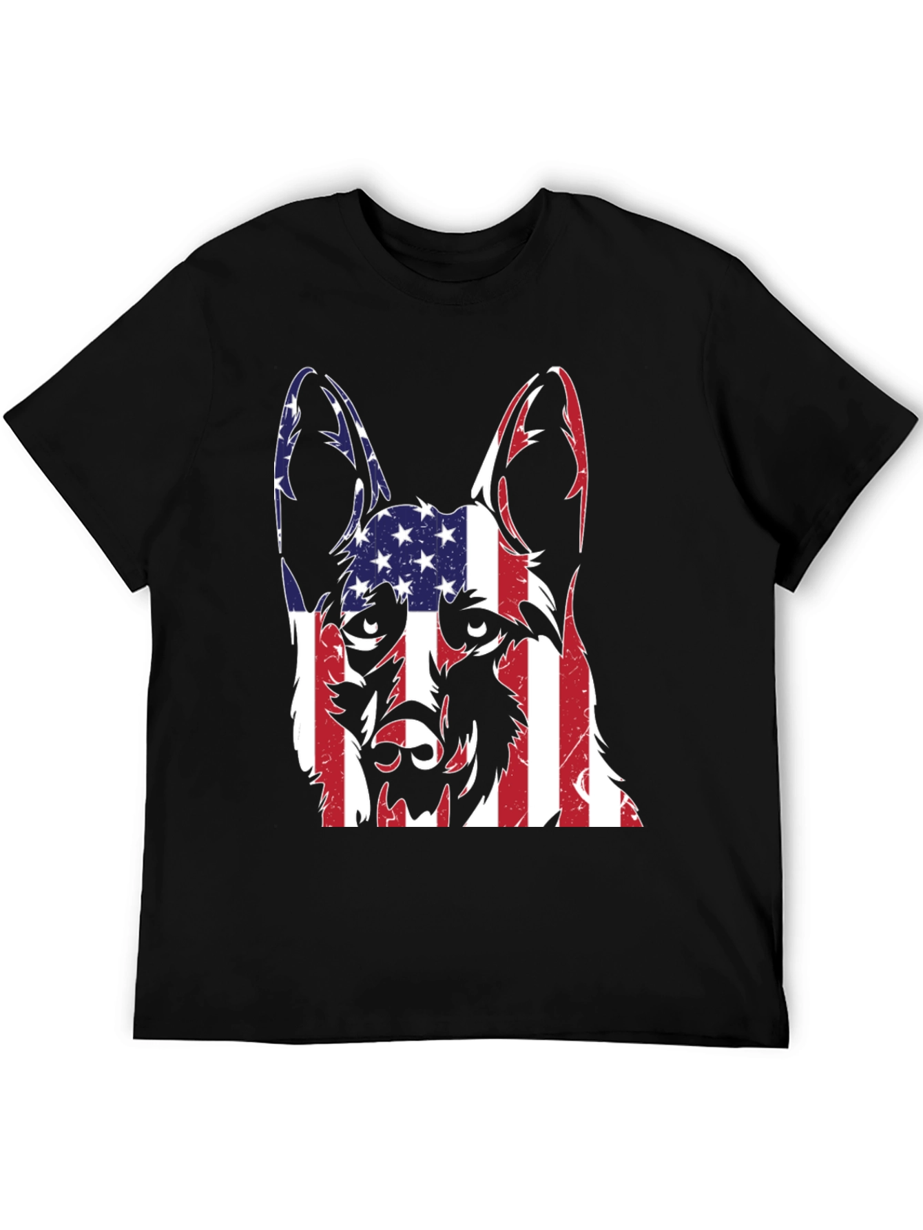 Patriotic German Shepherd Mens Graphic Tee