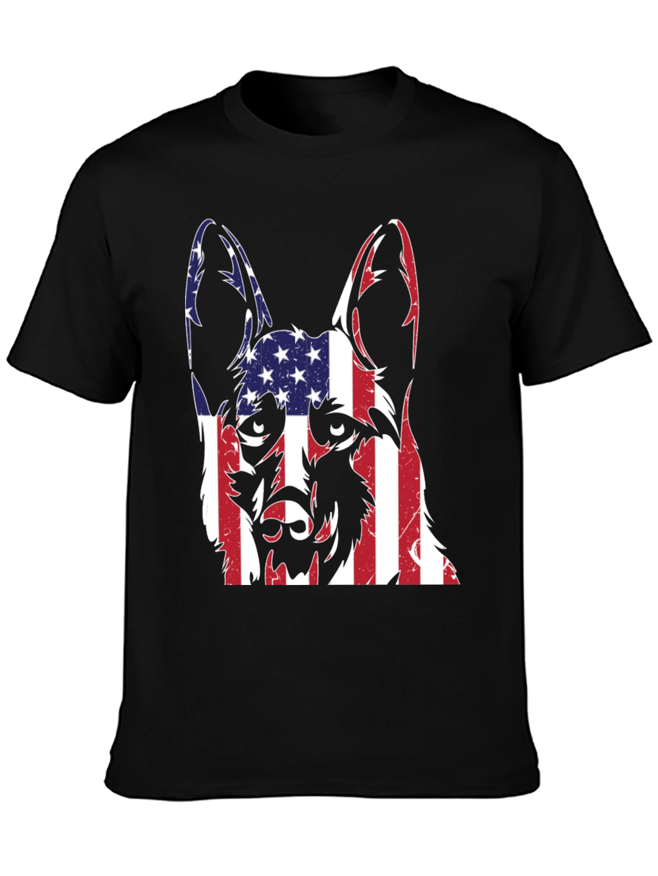 Patriotic German Shepherd Mens Graphic Tee