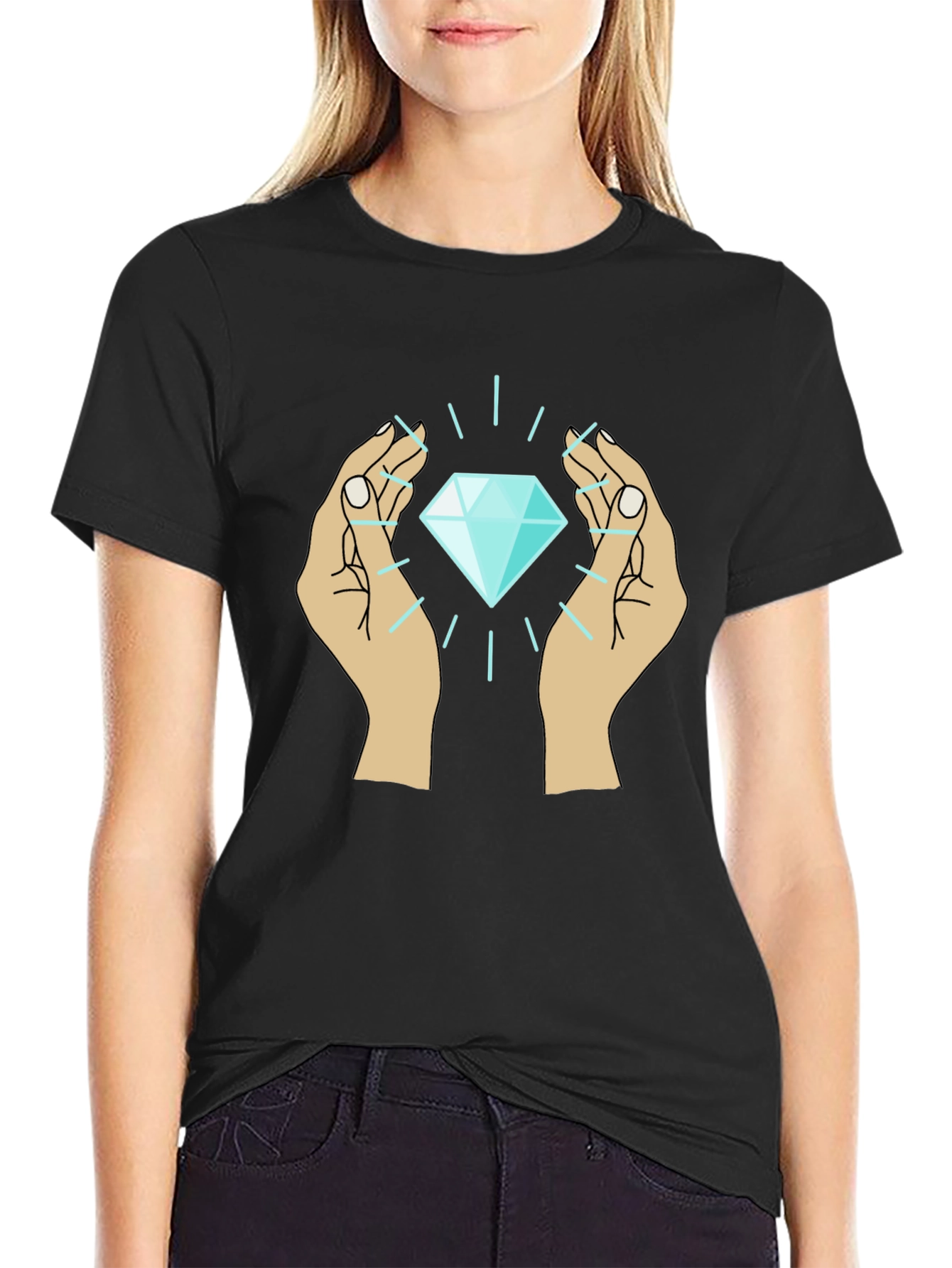 Diamond Hands Graphic Tee - Unique Design
