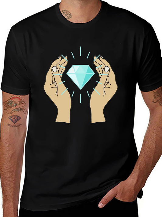 Diamond Hands Graphic Tee - Unique Design