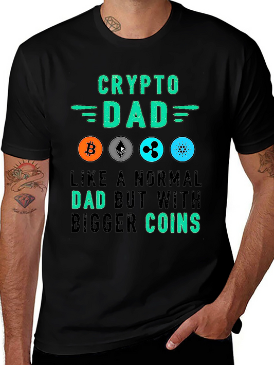 Crypto Dad T-Shirt - Bitcoin Ethereum Ripple