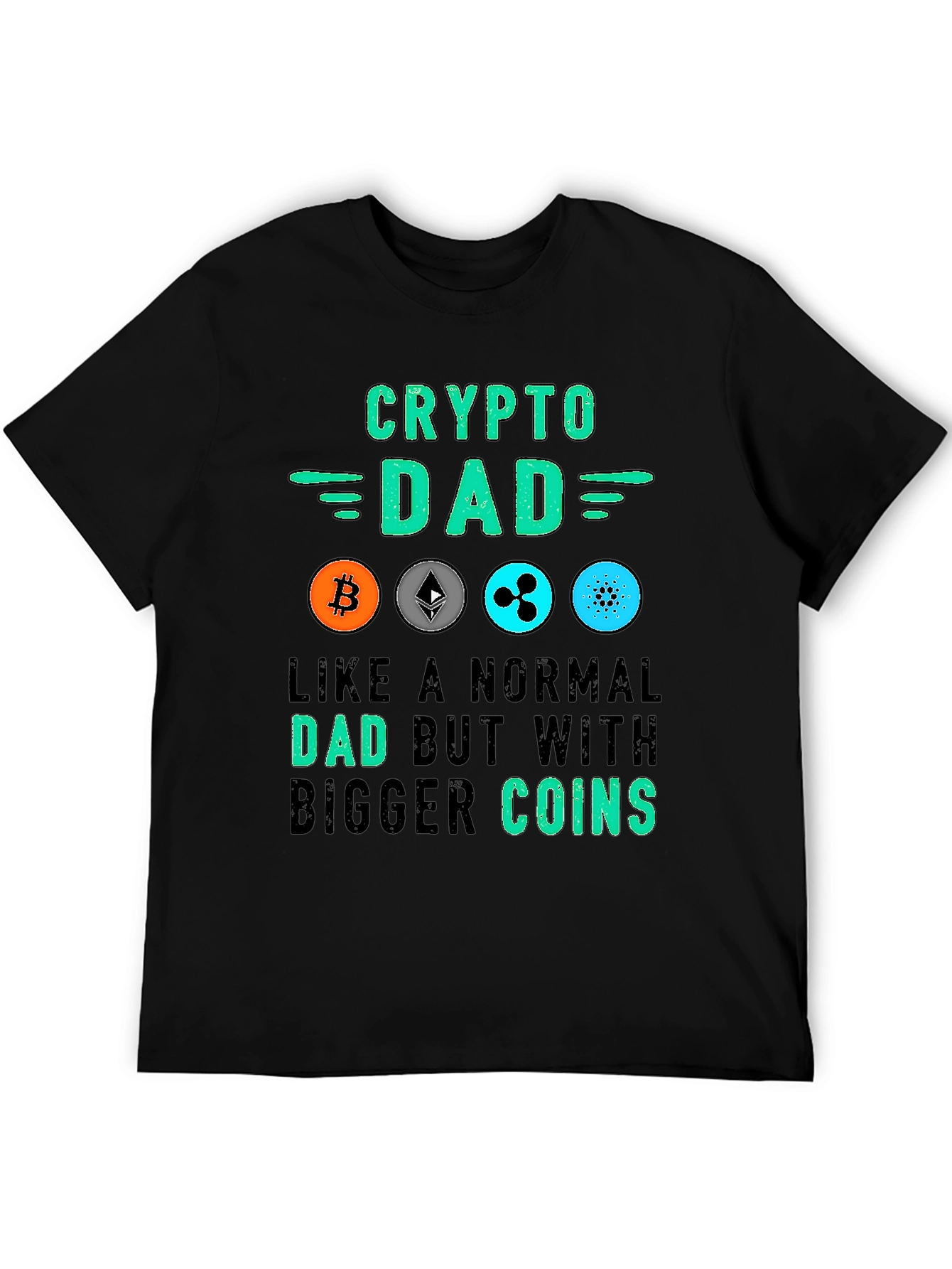 Crypto Dad T-Shirt - Bitcoin Ethereum Ripple