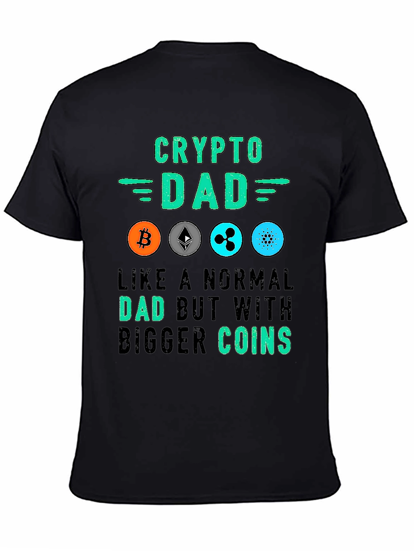Crypto Dad T-Shirt - Bitcoin Ethereum Ripple