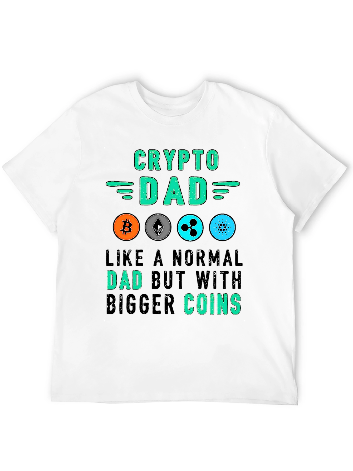 Crypto Dad T-Shirt - Bitcoin Ethereum Ripple