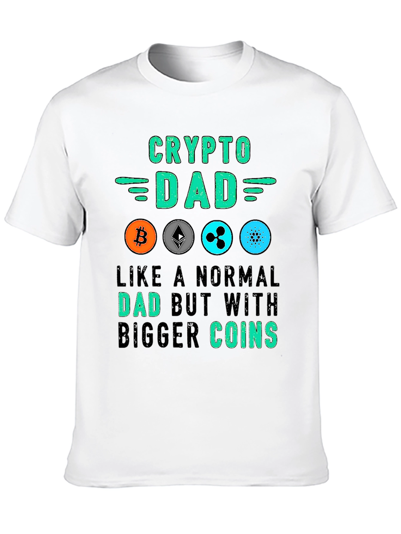 Crypto Dad T-Shirt - Bitcoin Ethereum Ripple