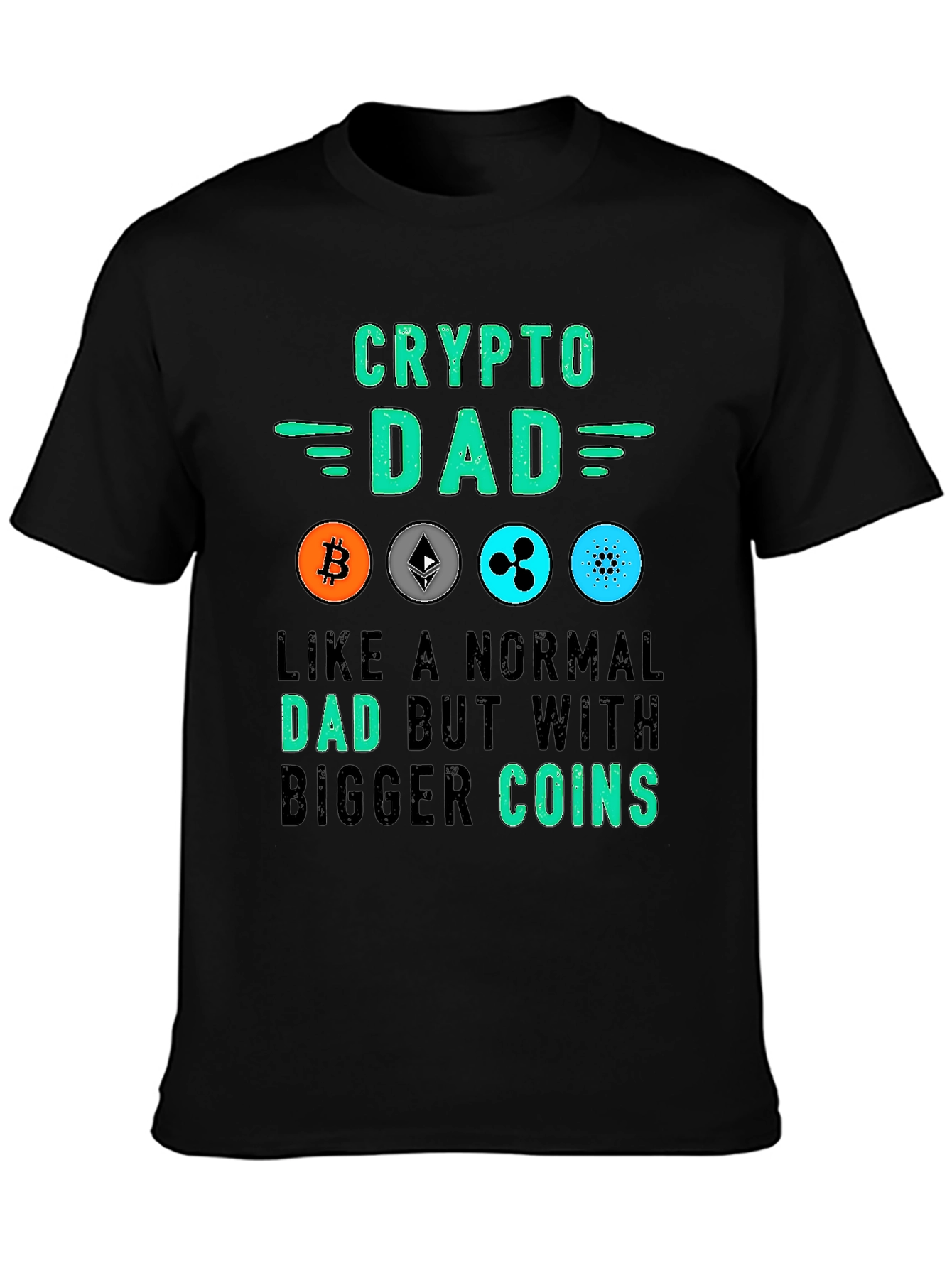 Crypto Dad T-Shirt - Bitcoin Ethereum Ripple