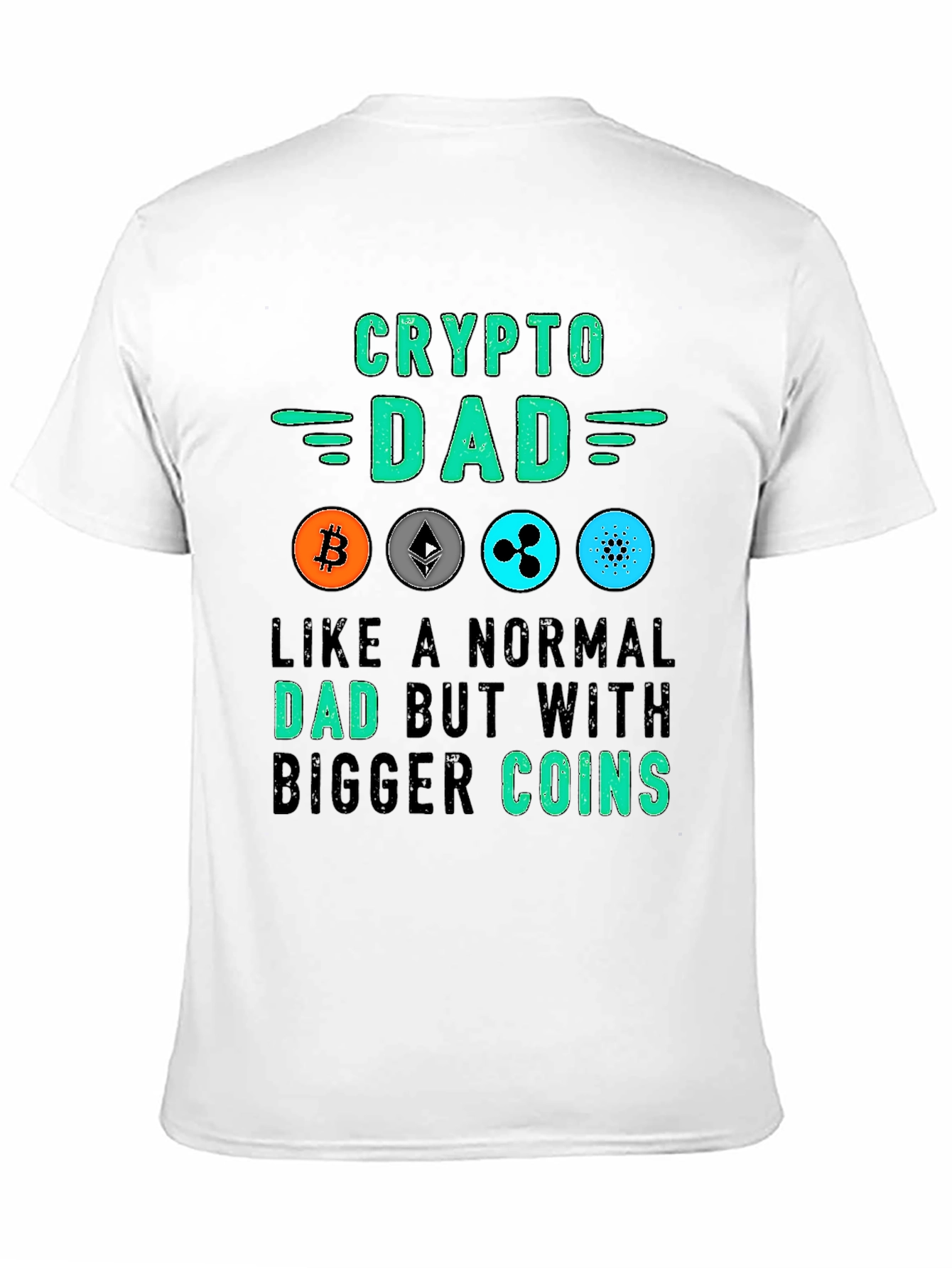 Crypto Dad T-Shirt - Bitcoin Ethereum Ripple
