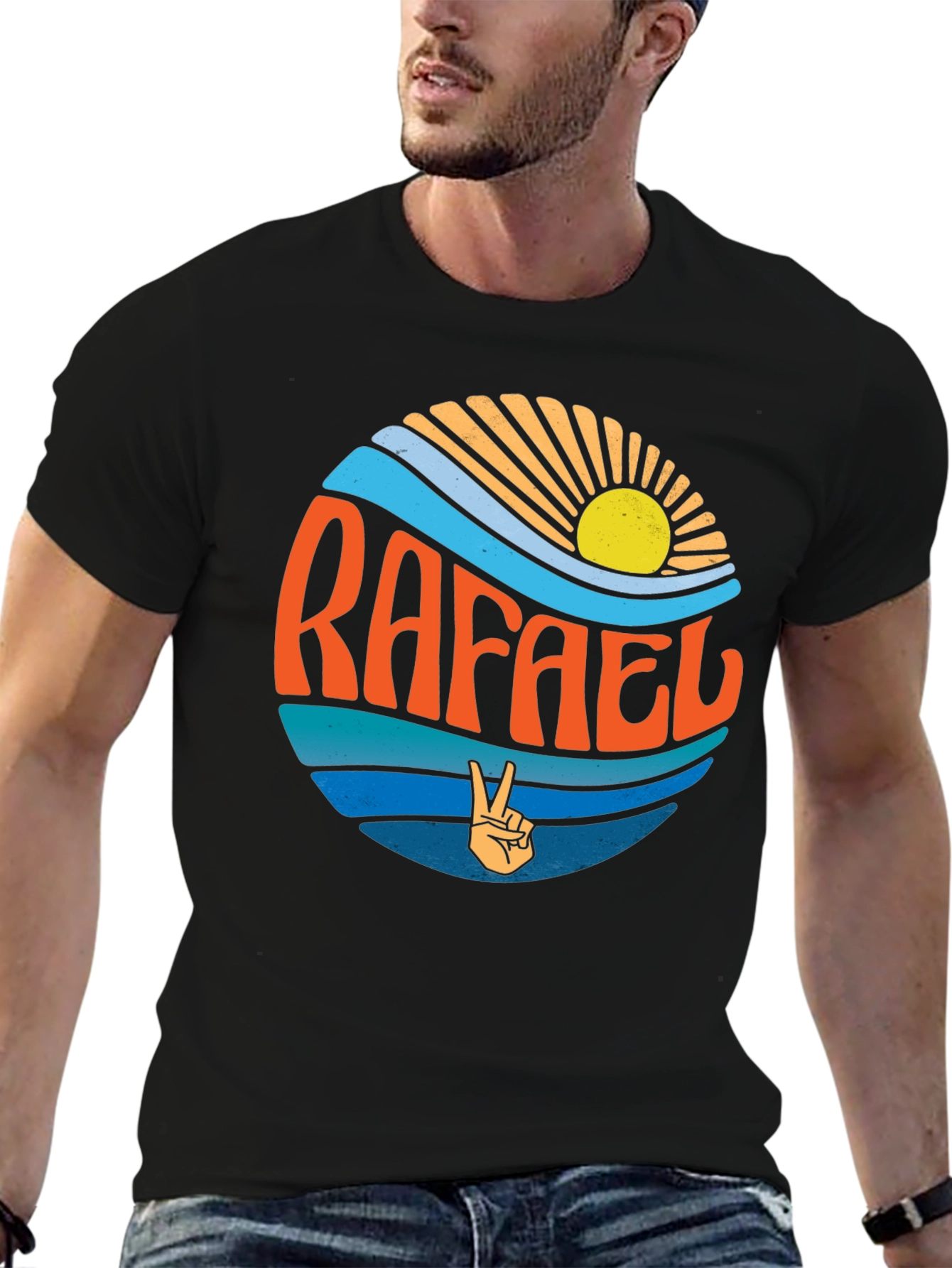 Rafael Retro Sunshine T-Shirt - Peace & Good Vibes