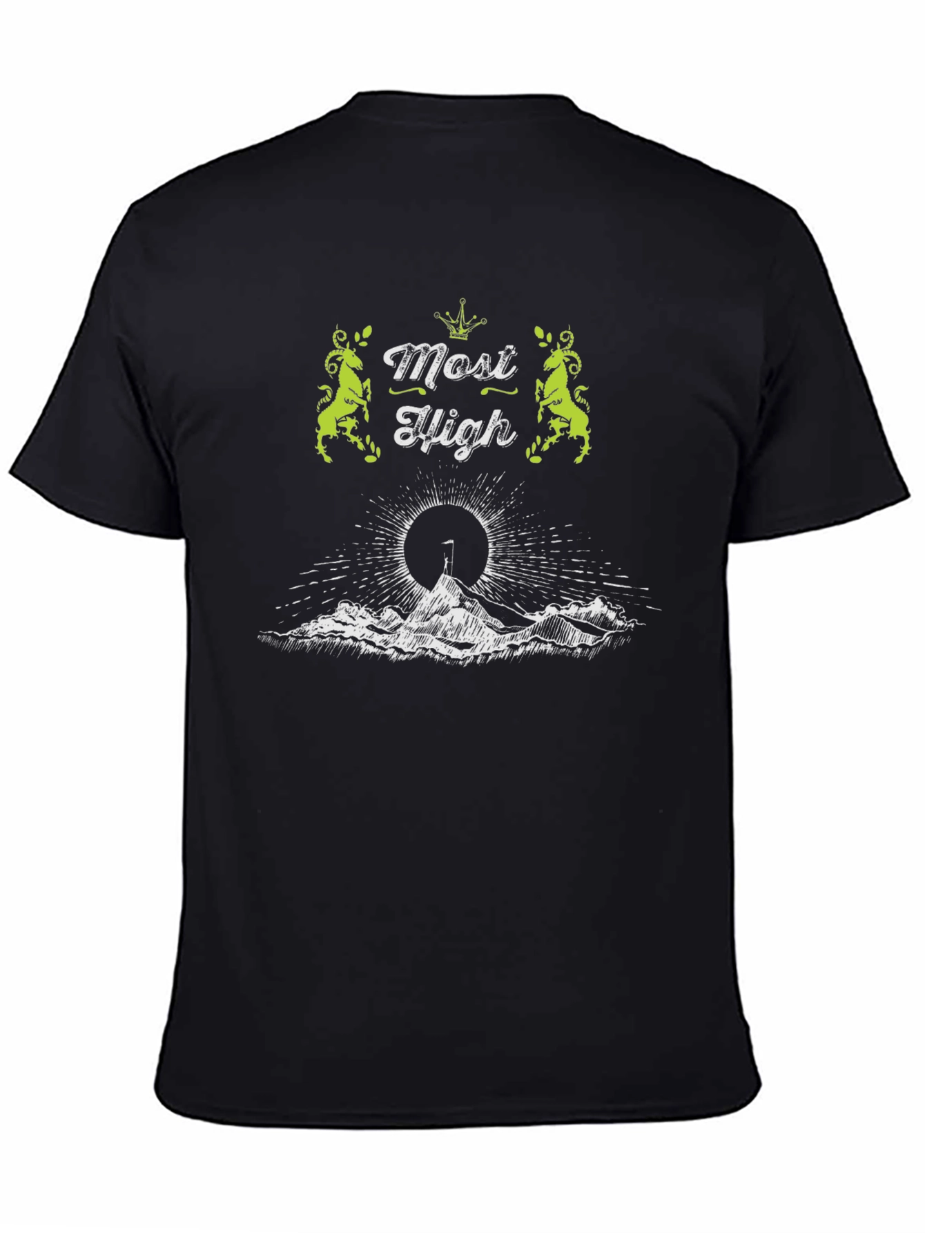 Most High Graphic T-Shirt Black Crew Neck