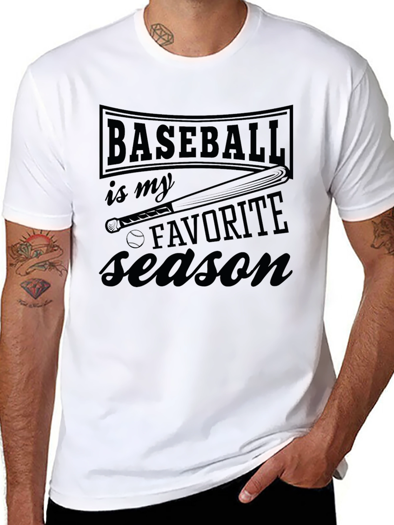 Baseball is My Favorite Season Graphic T-Shirt