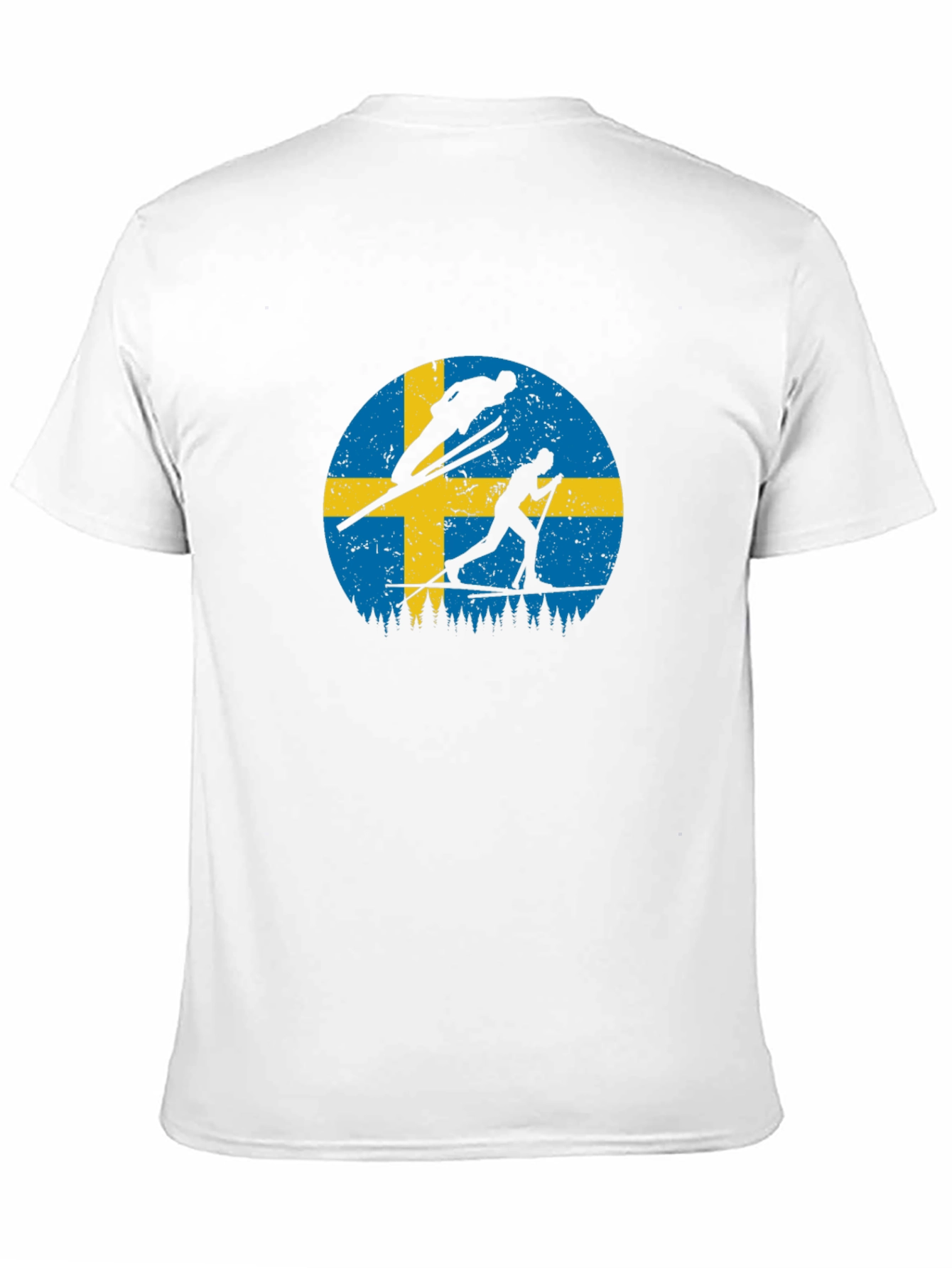 Swedish Flag Ski T-Shirt