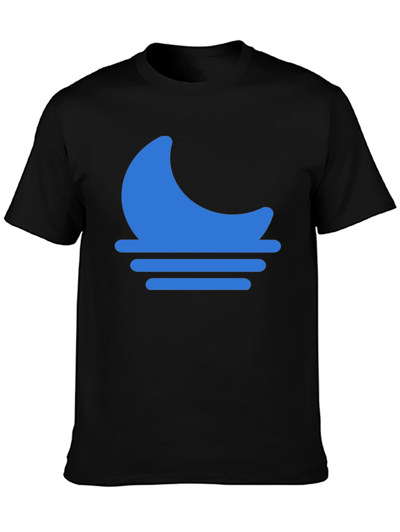Blue Moon Horizon Graphic Black T-Shirt