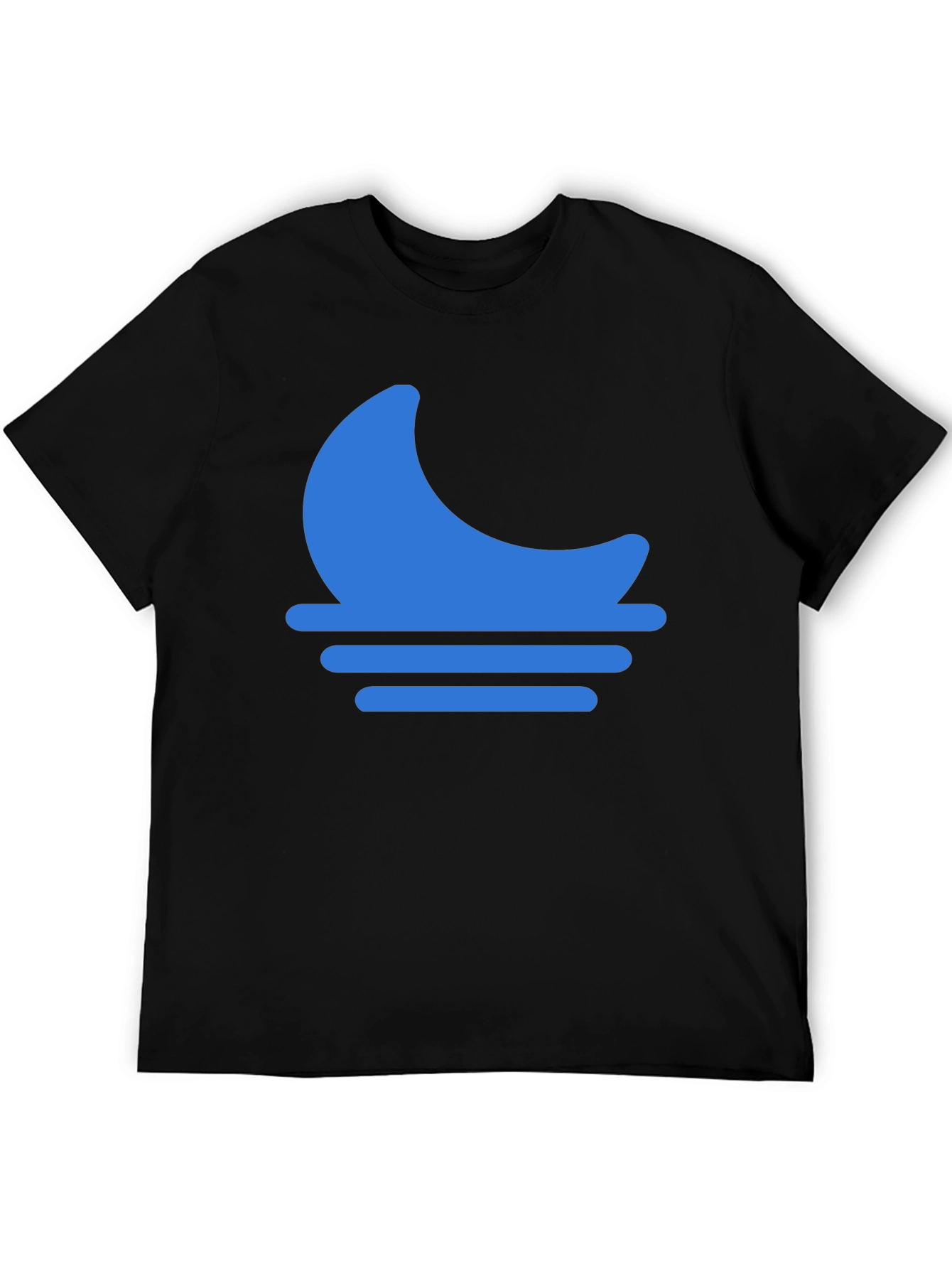 Blue Moon Horizon Graphic Black T-Shirt
