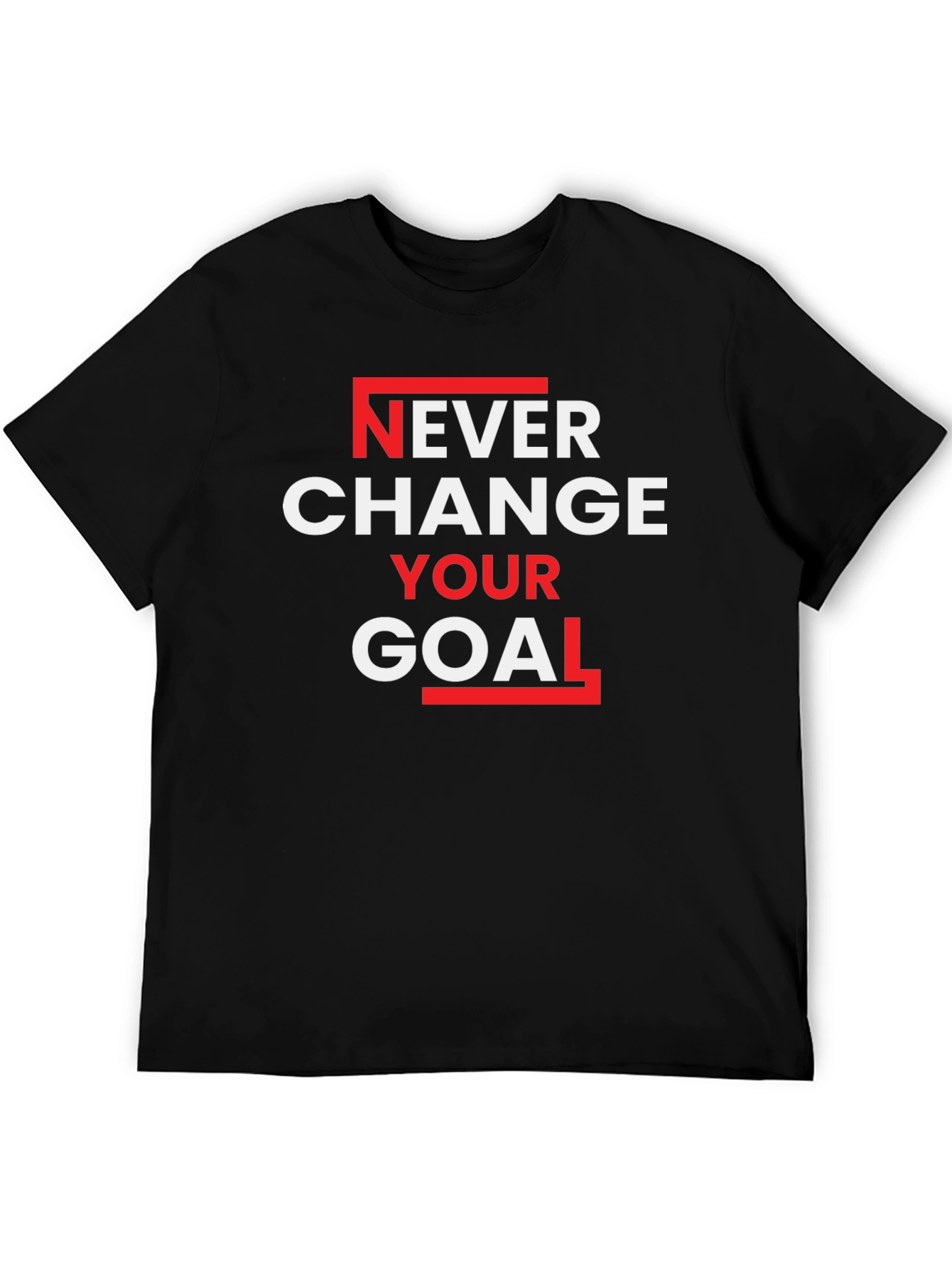 Never Change Your Goal Graphic Tee - Motivation Shirt