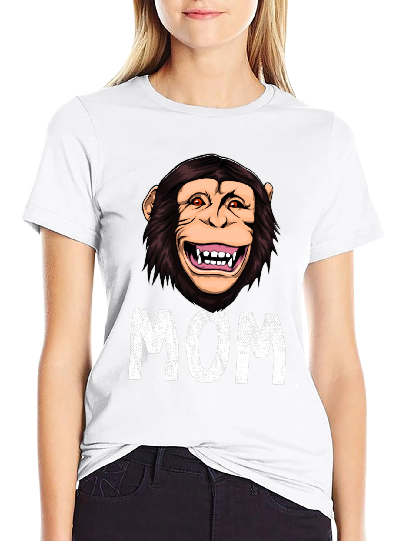 Funny Monkey Mom T-Shirt - Novelty Graphic Tee