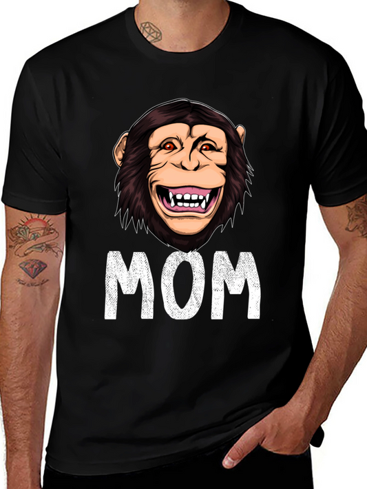 Funny Monkey Mom T-Shirt - Novelty Graphic Tee