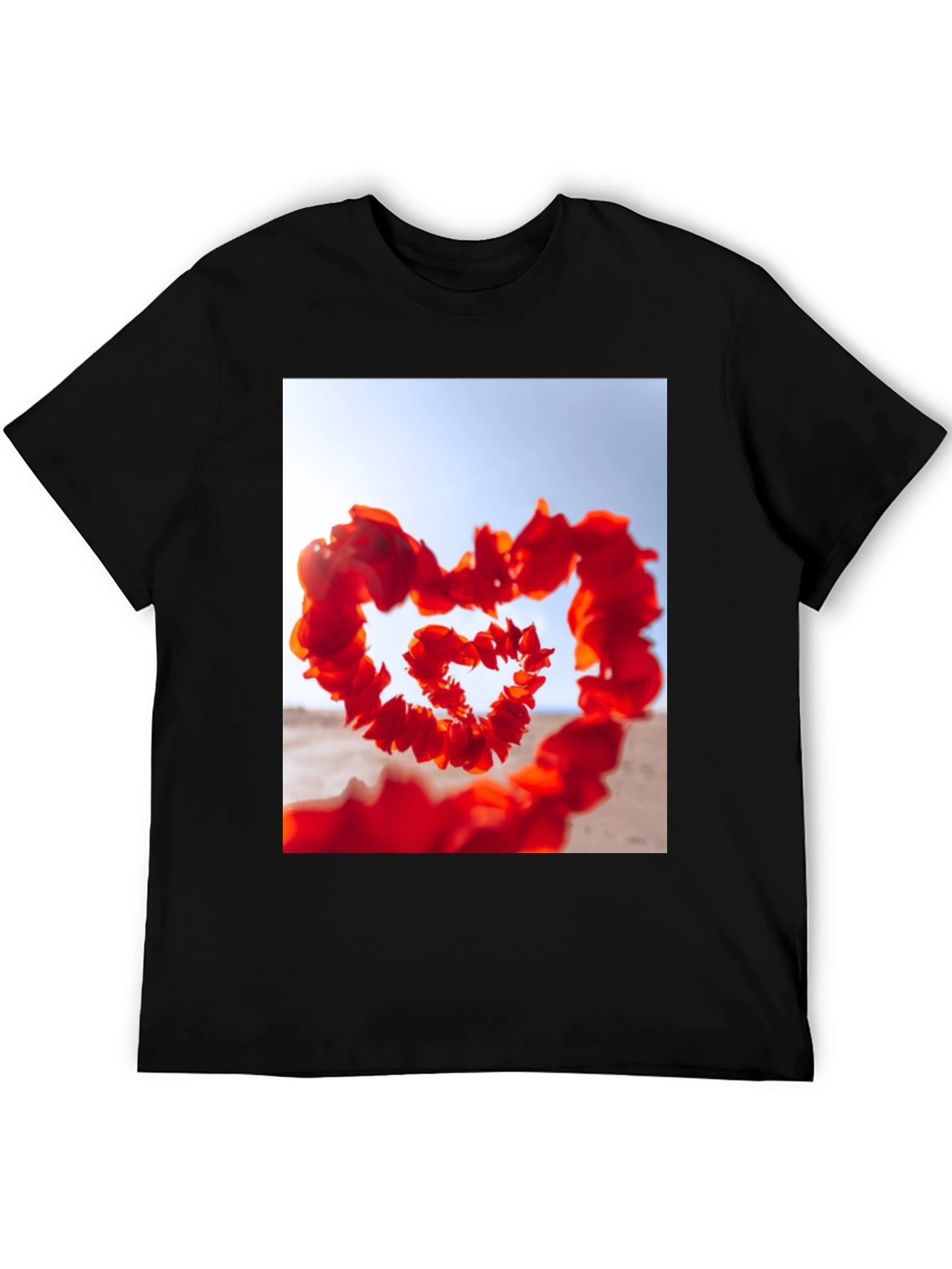 Heart Petals T-Shirt - Romantic Style