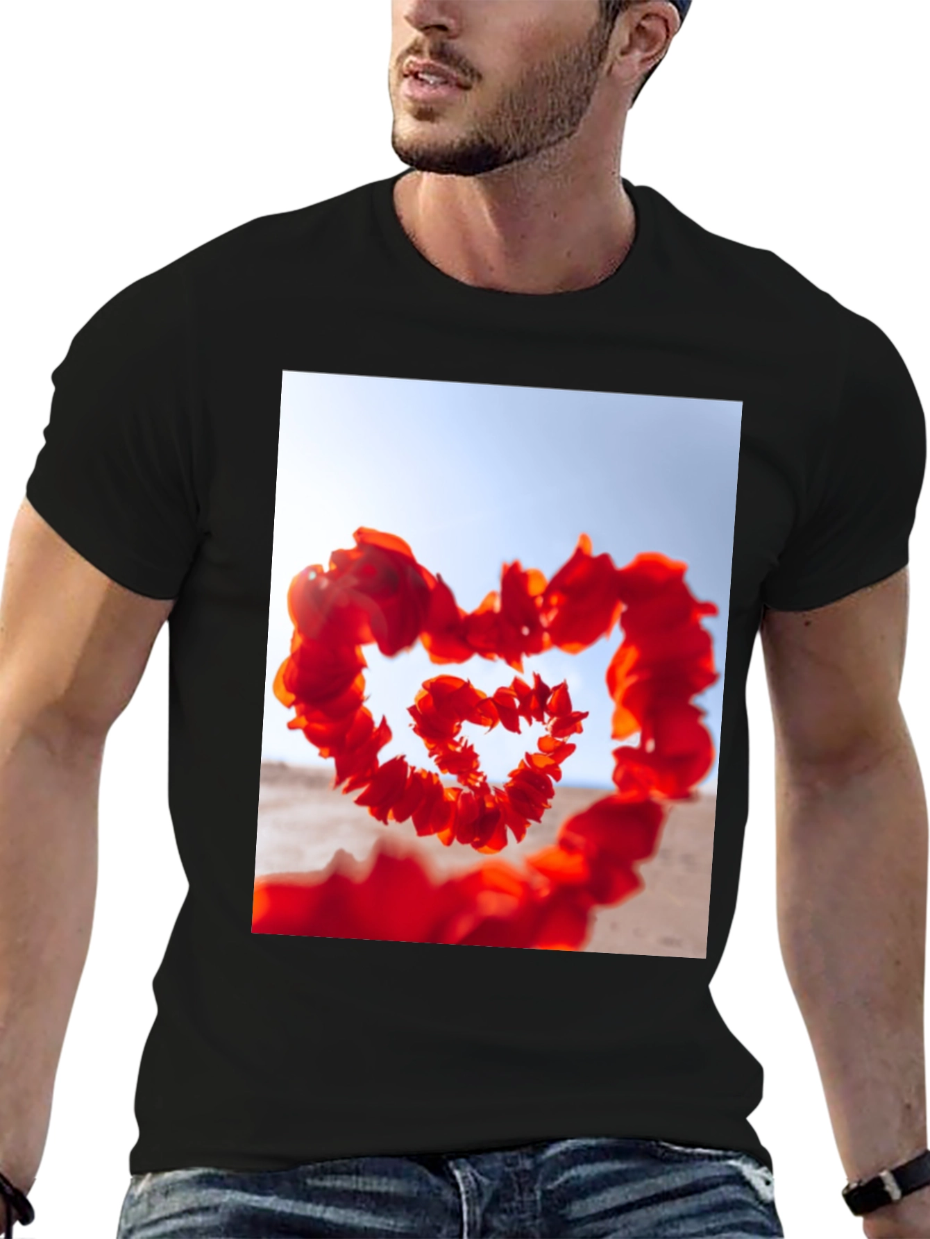 Heart Petals T-Shirt - Romantic Style