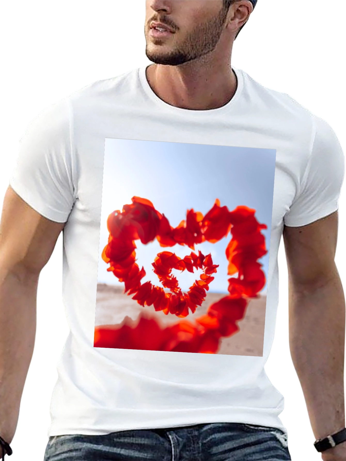 Heart Petals T-Shirt - Romantic Style