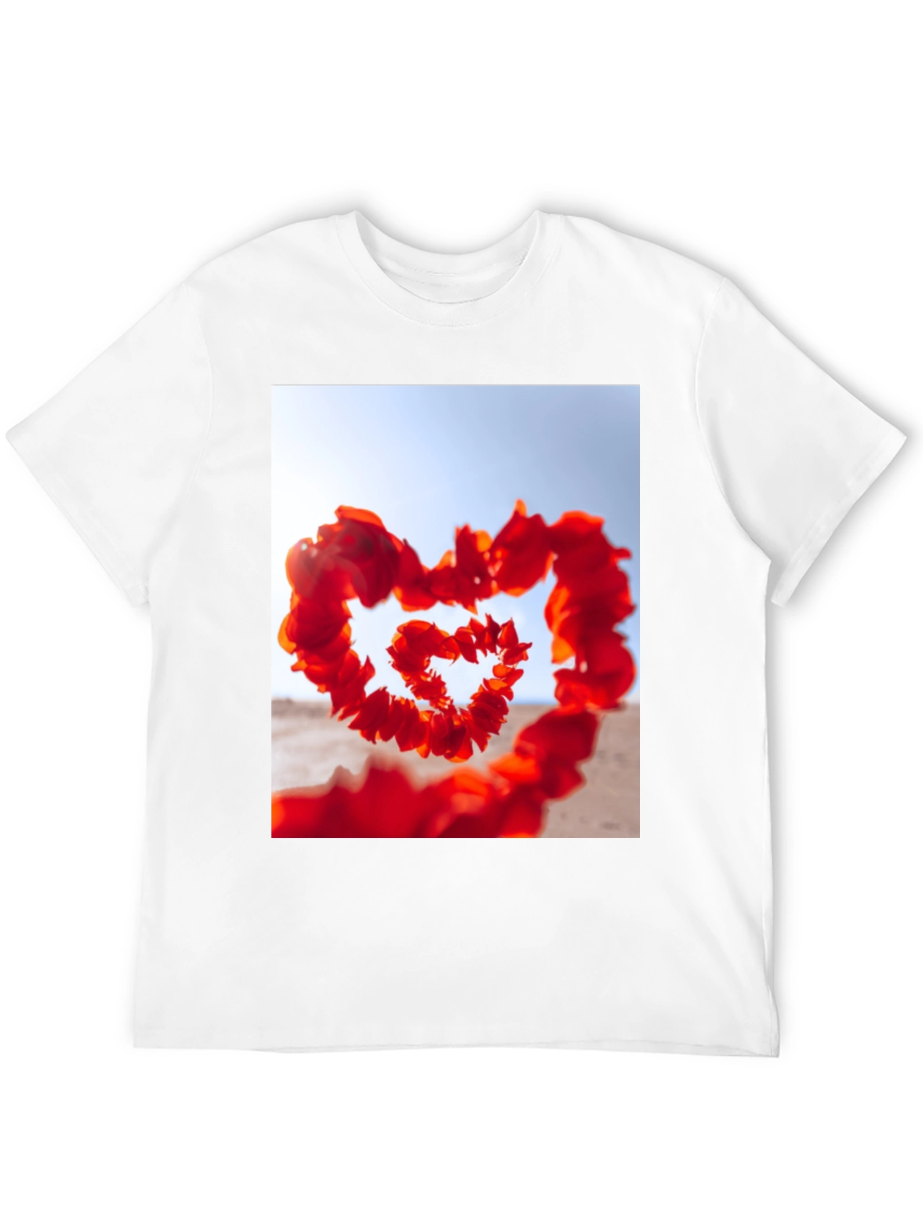 Heart Petals T-Shirt - Romantic Style