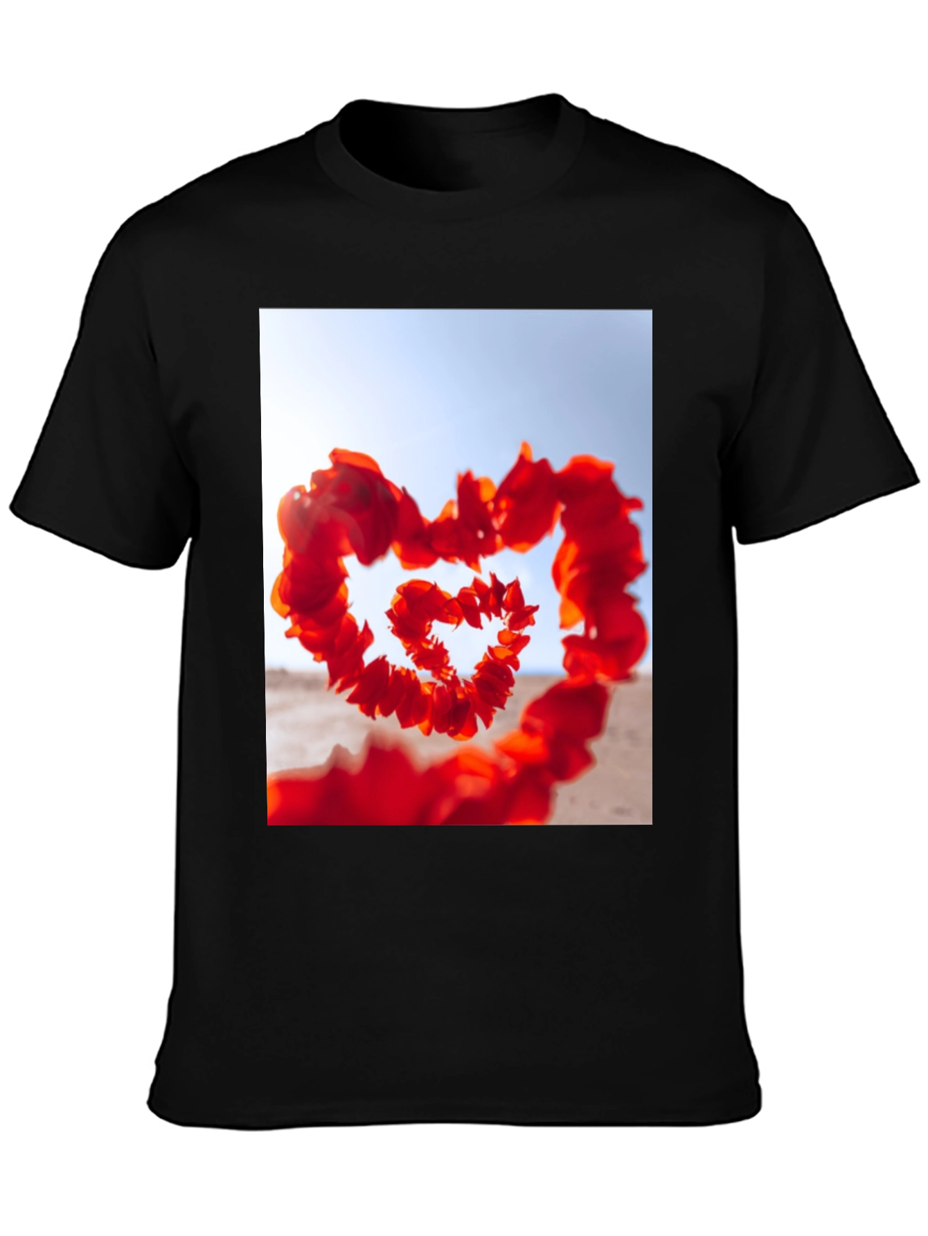 Heart Petals T-Shirt - Romantic Style