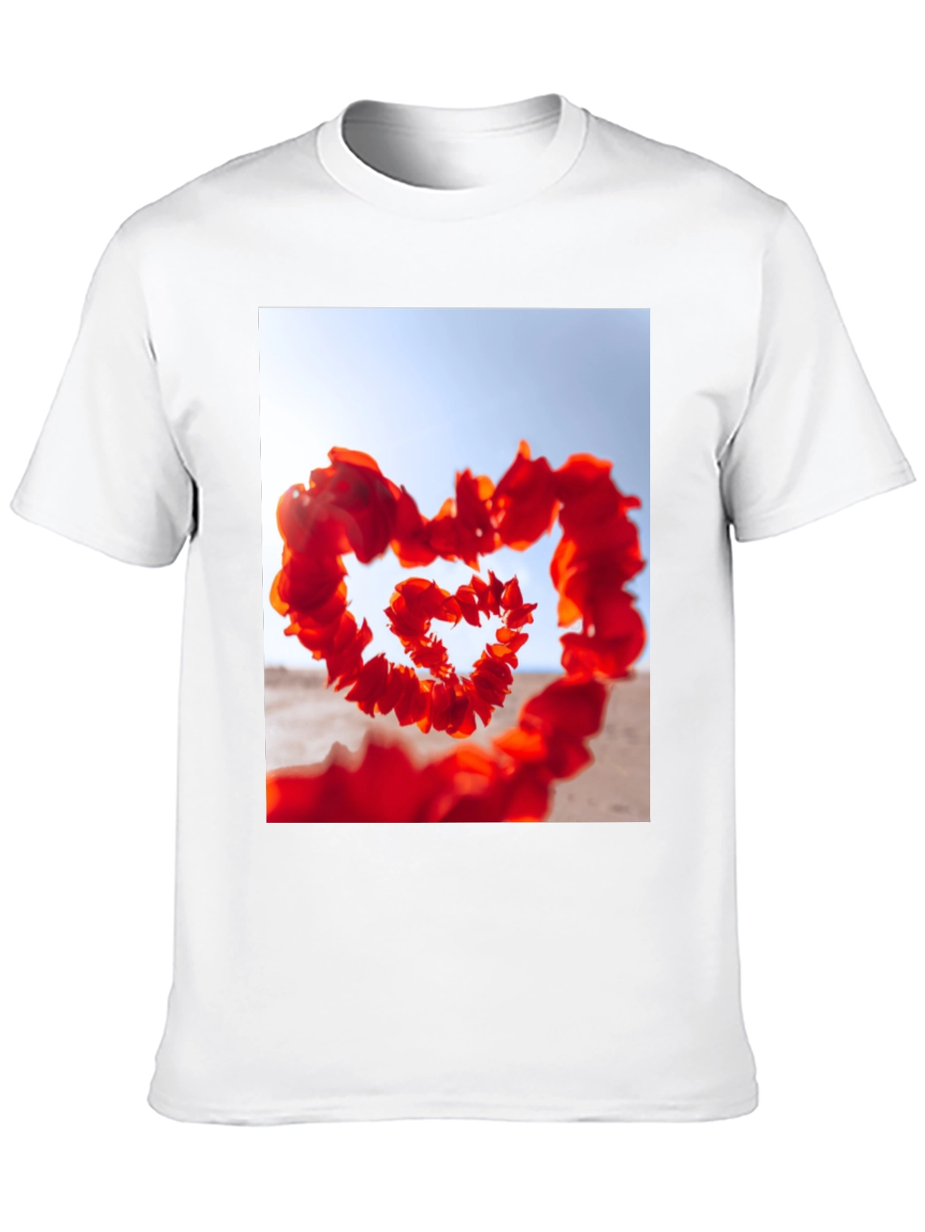 Heart Petals T-Shirt - Romantic Style