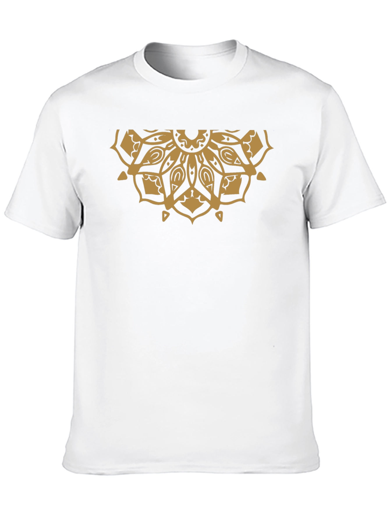 Gold Mandala Graphic Black Tee