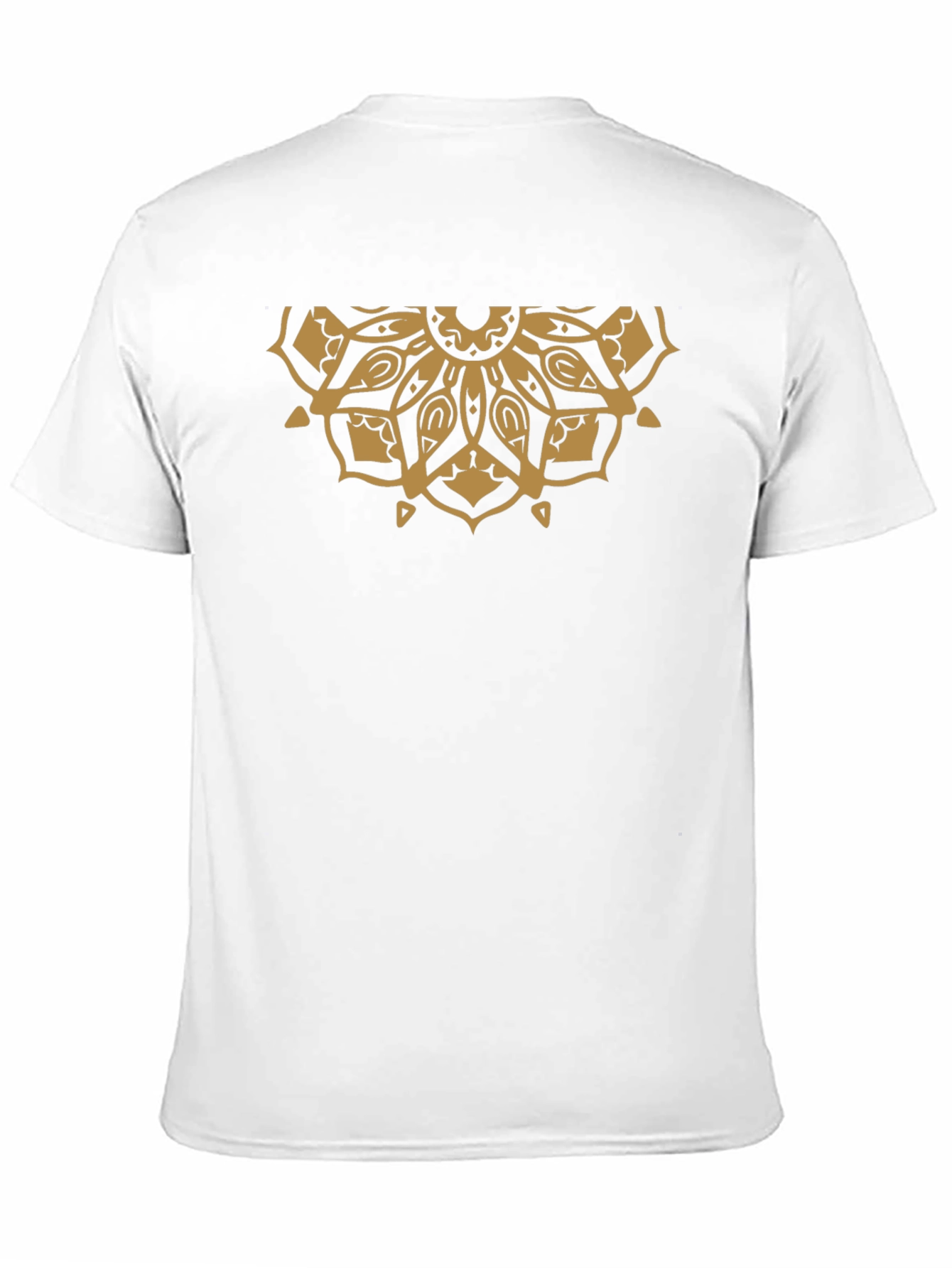 Gold Mandala Graphic Black Tee
