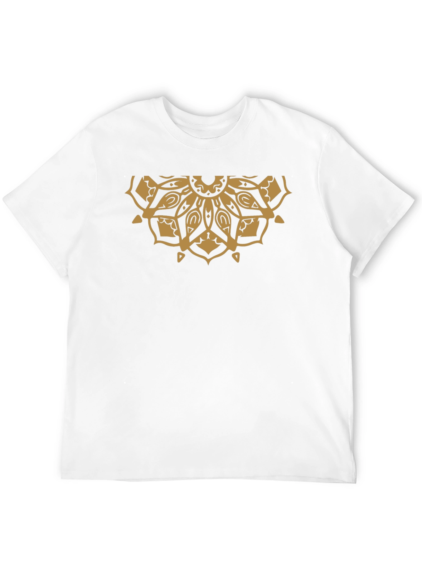 Gold Mandala Graphic Black Tee