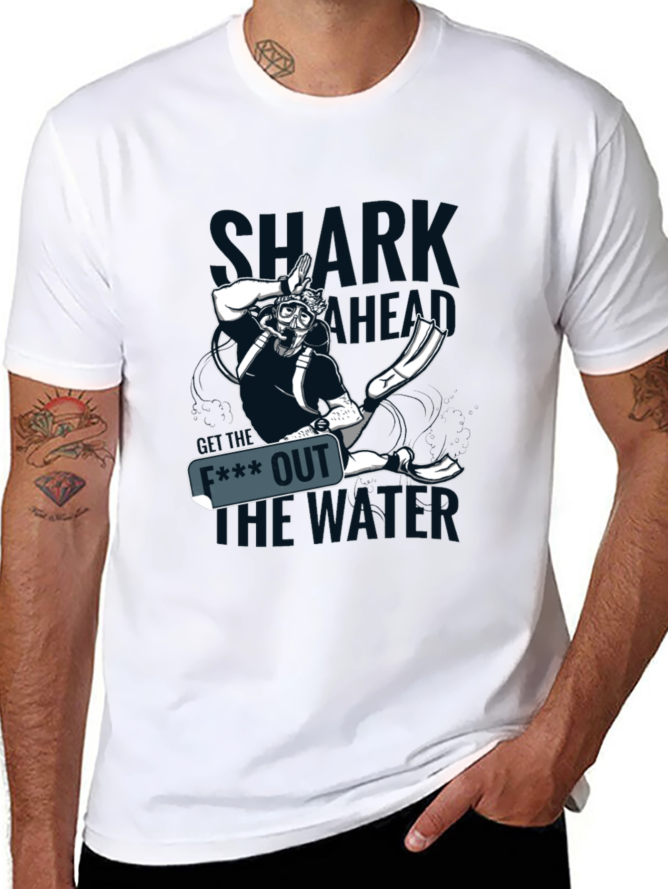 Funny Diver Shark T-Shirt