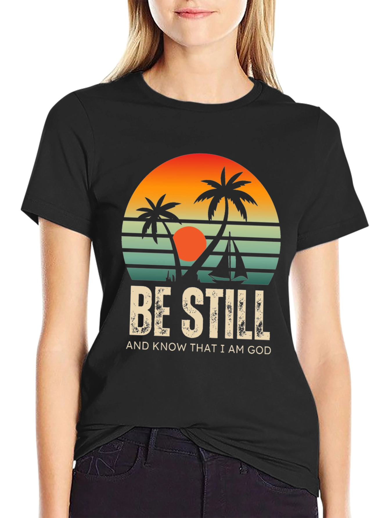 Be Still Graphic Tee - Coastal Sunset T-Shirt