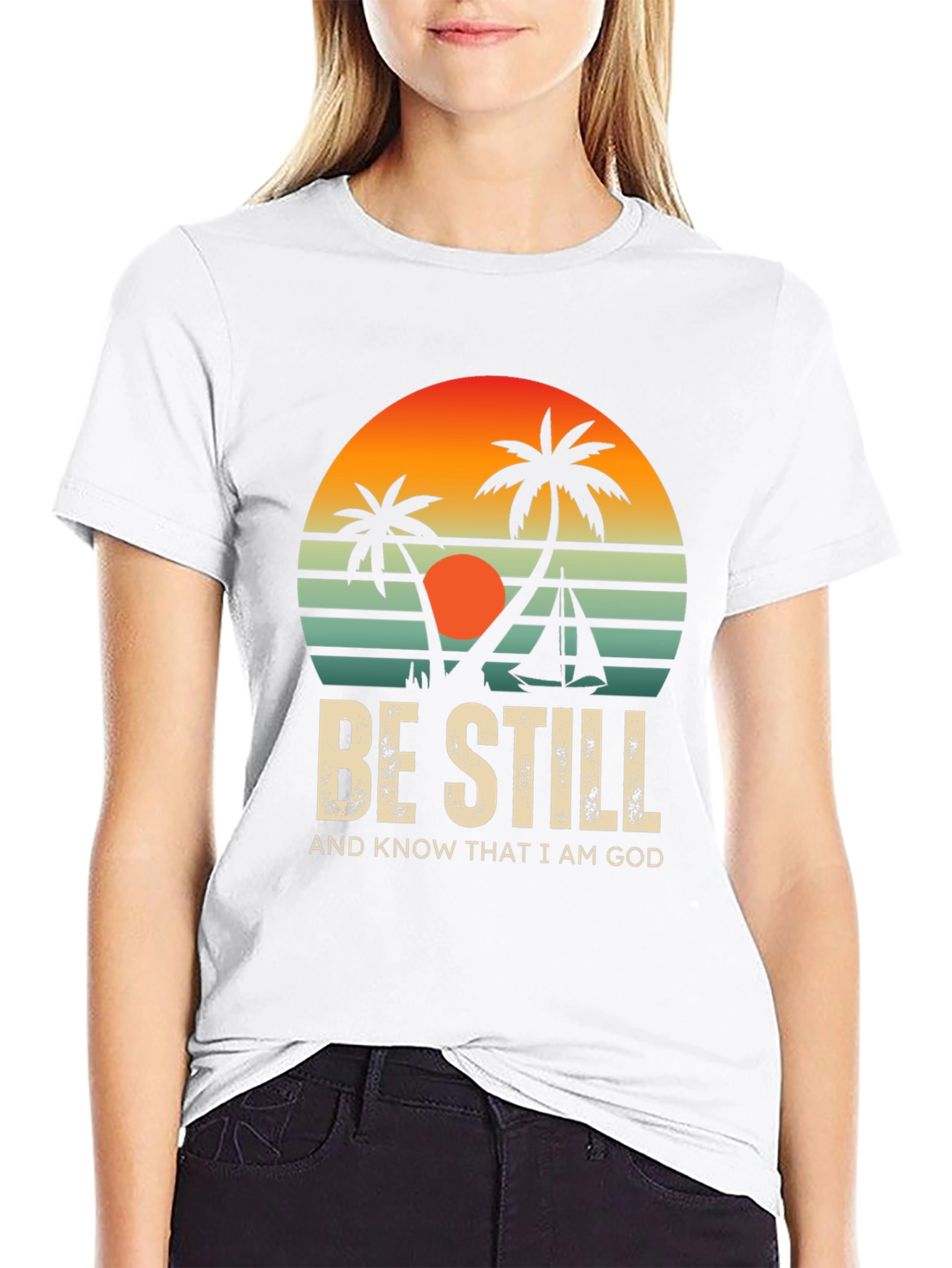 Be Still Graphic Tee - Coastal Sunset T-Shirt