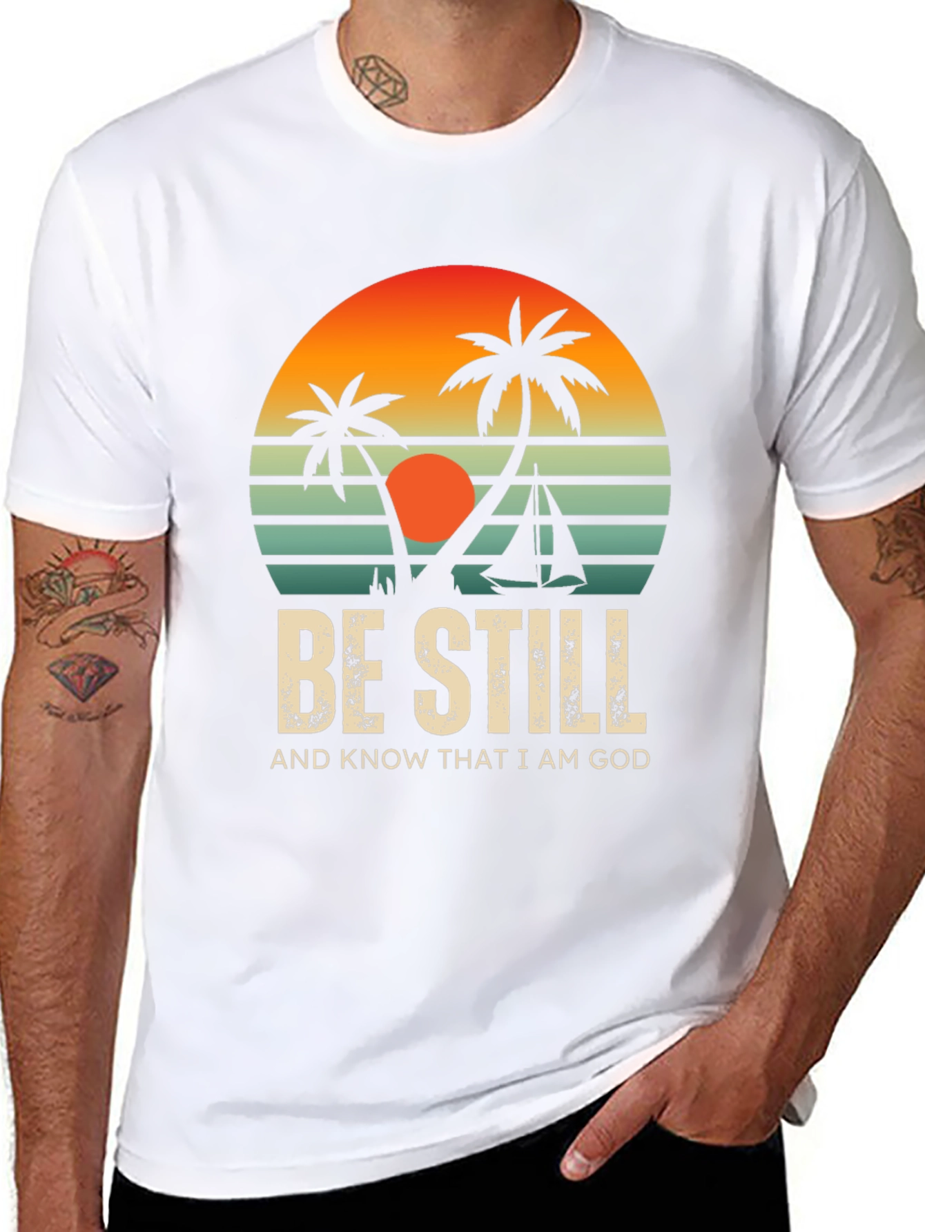 Be Still Graphic Tee - Coastal Sunset T-Shirt