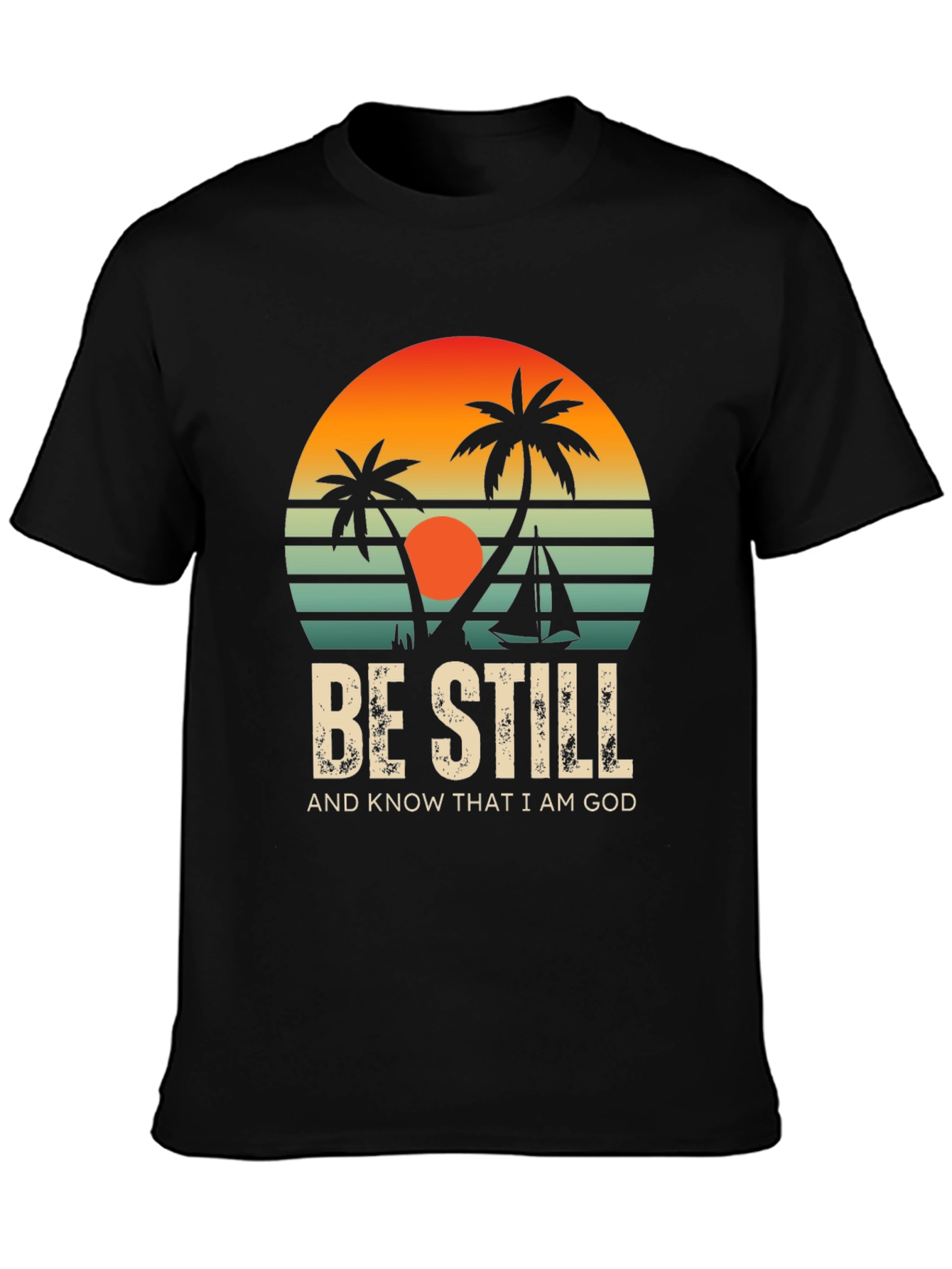 Be Still Graphic Tee - Coastal Sunset T-Shirt