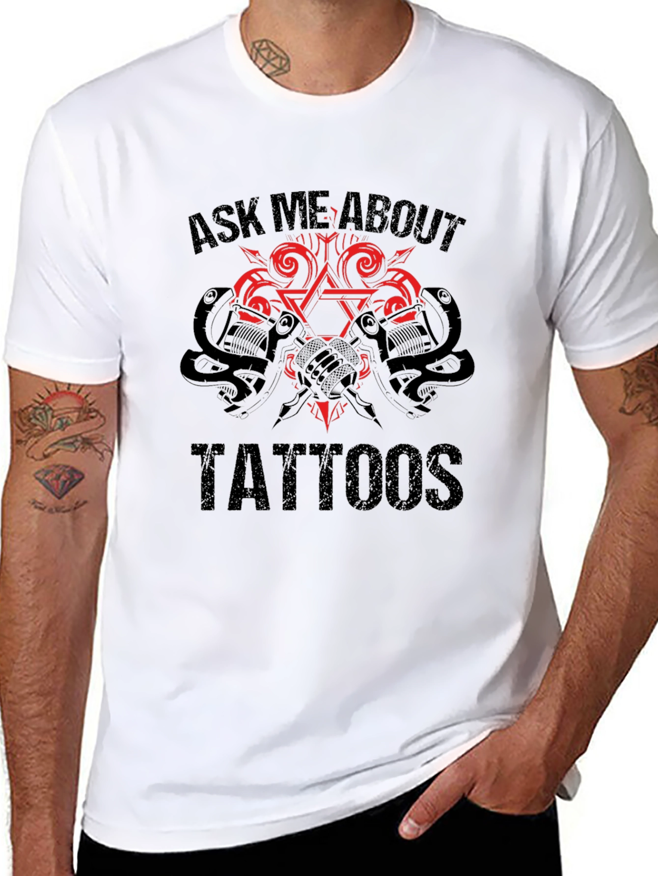Ask Me About Tattoos Graphic T-Shirt