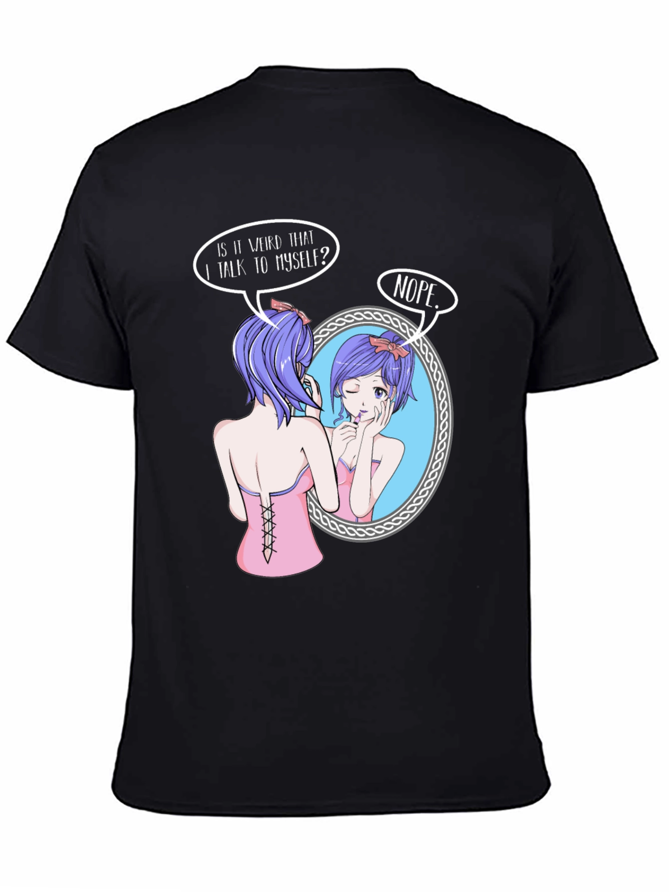 Anime Girl Talking to Herself T-Shirt