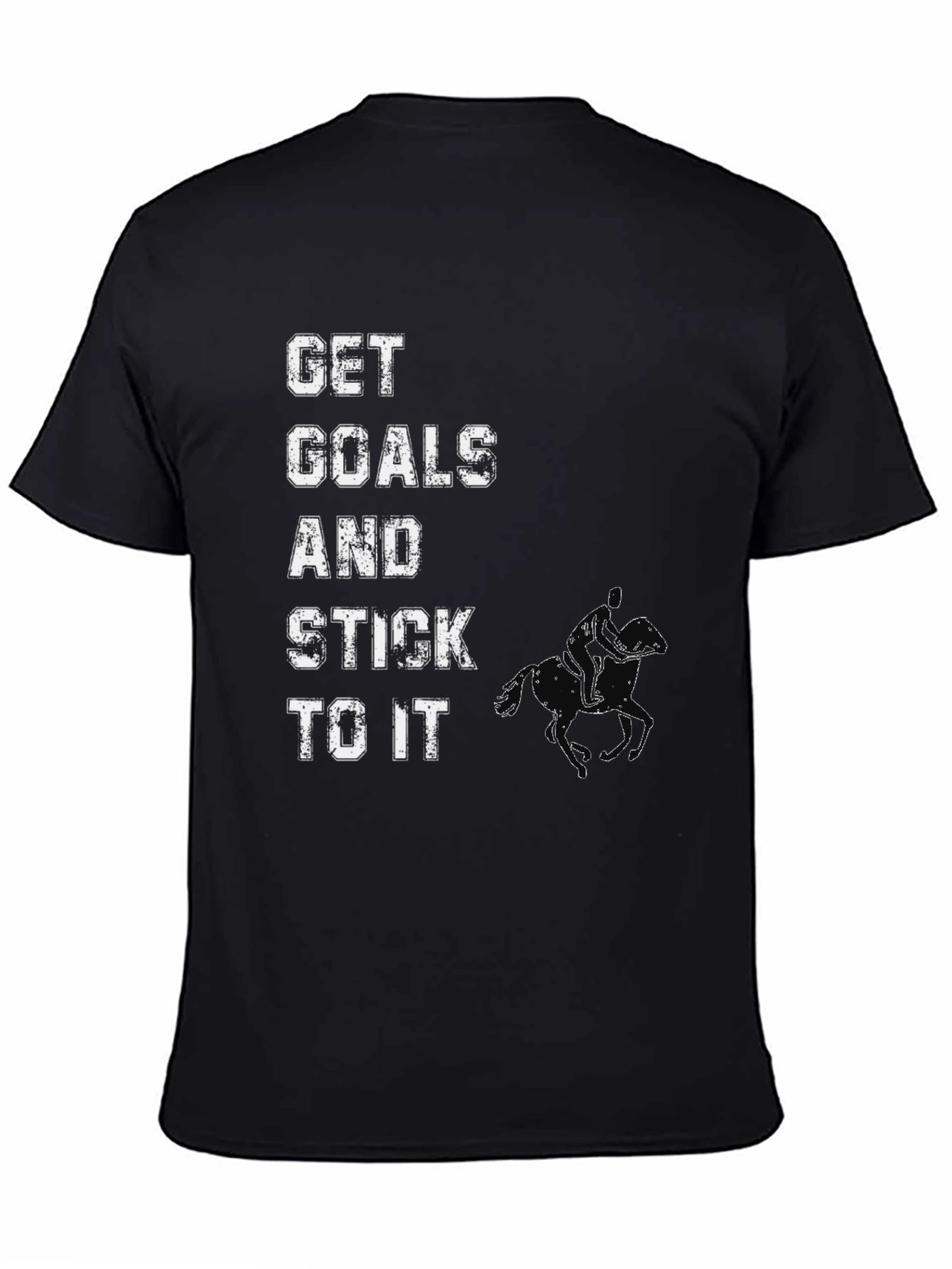 Get Goals And Stick To It Black T-Shirt
