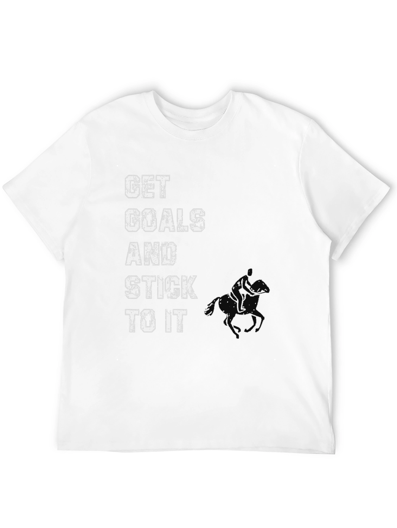 Get Goals And Stick To It Black T-Shirt