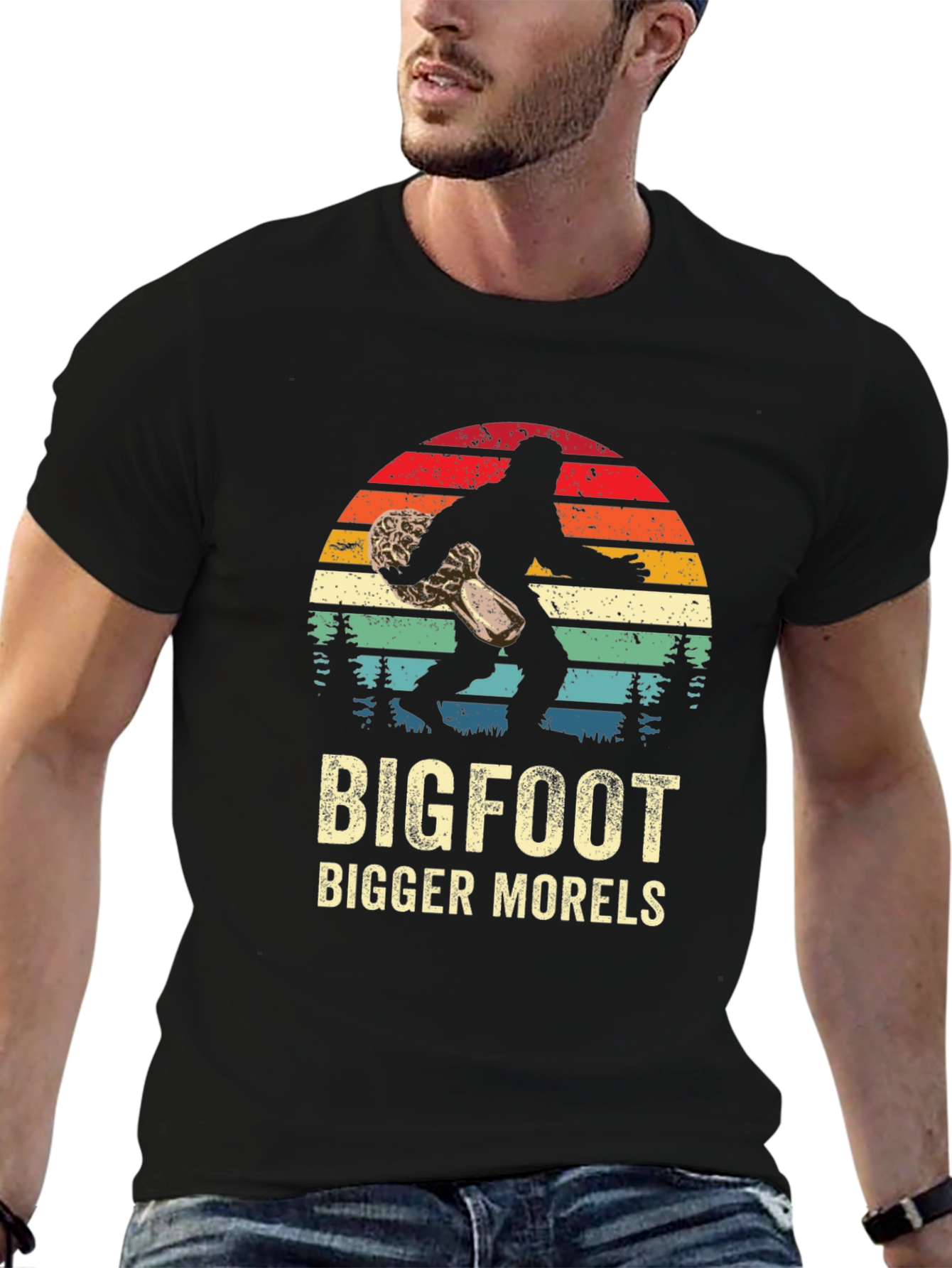 Bigfoot Bigger Morels Graphic T-Shirt