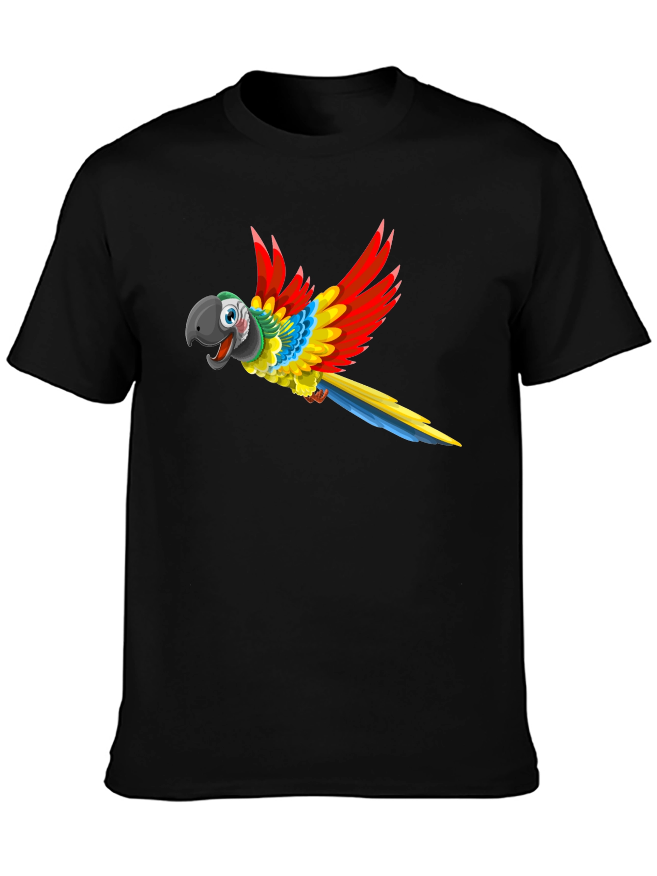 Parrot Graphic Tee - Mens Black T-Shirt