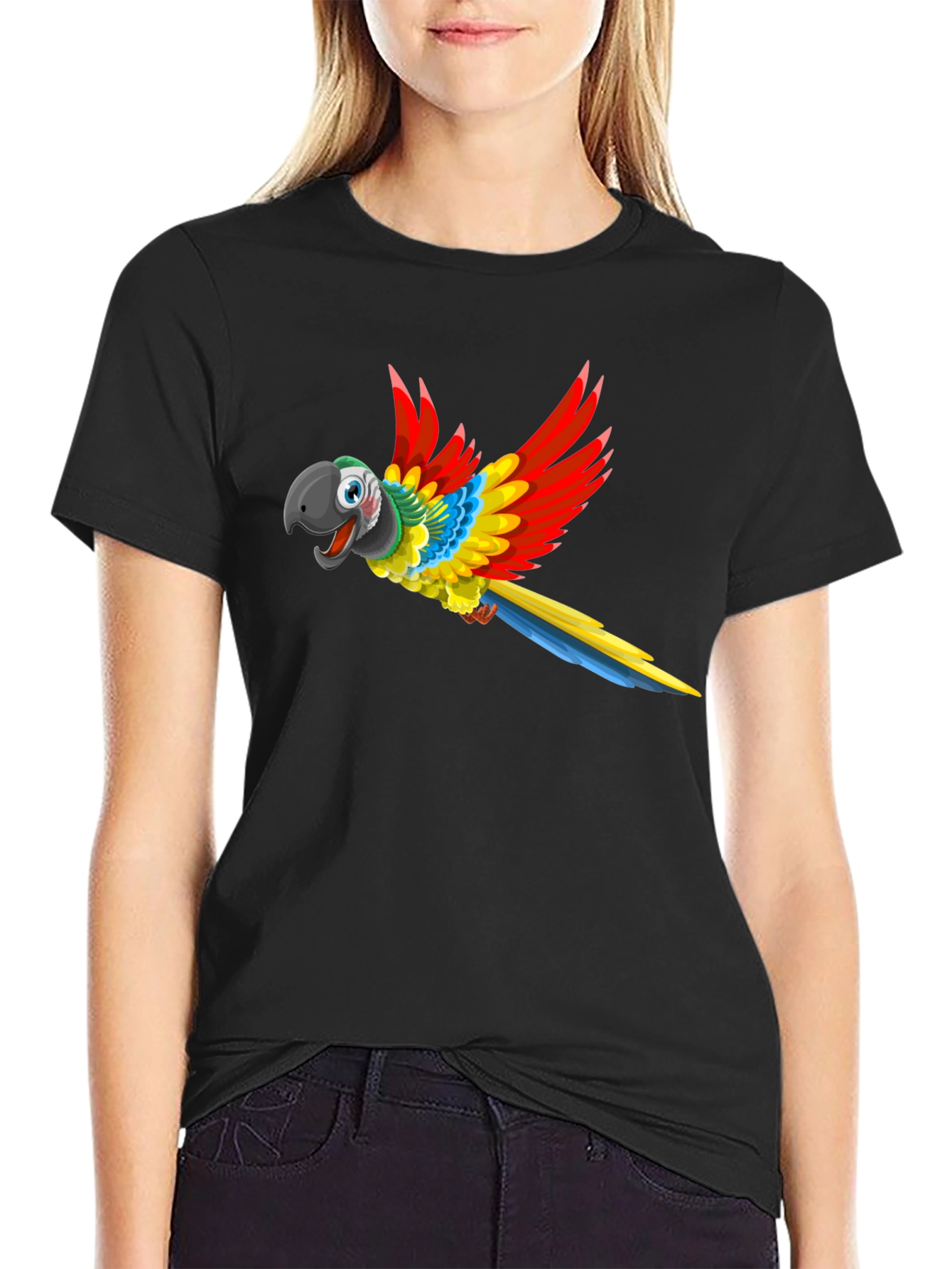Parrot Graphic Tee - Mens Black T-Shirt