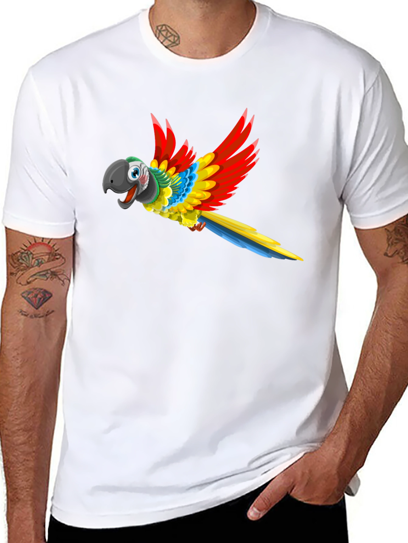 Parrot Graphic Tee - Mens Black T-Shirt