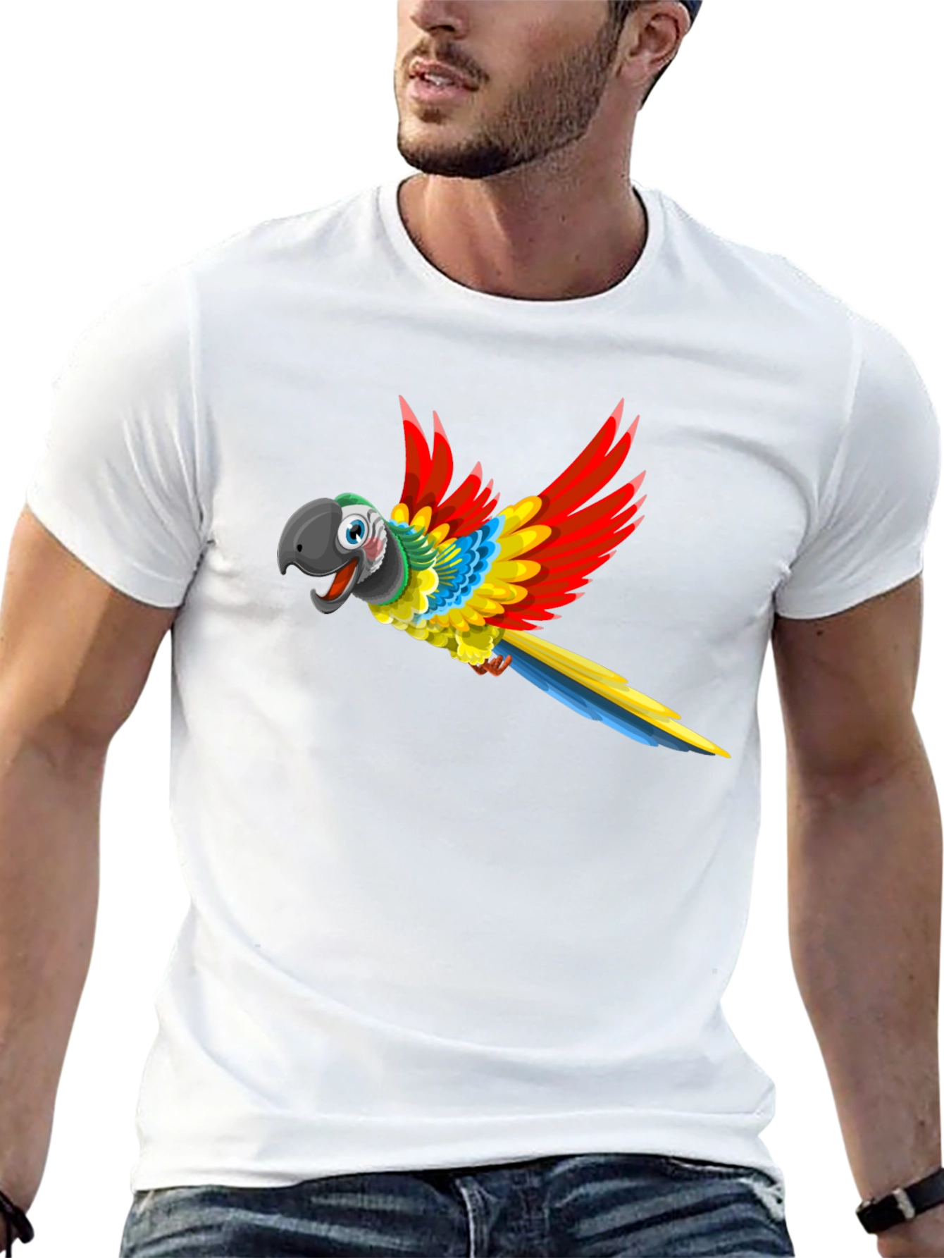 Parrot Graphic Tee - Mens Black T-Shirt