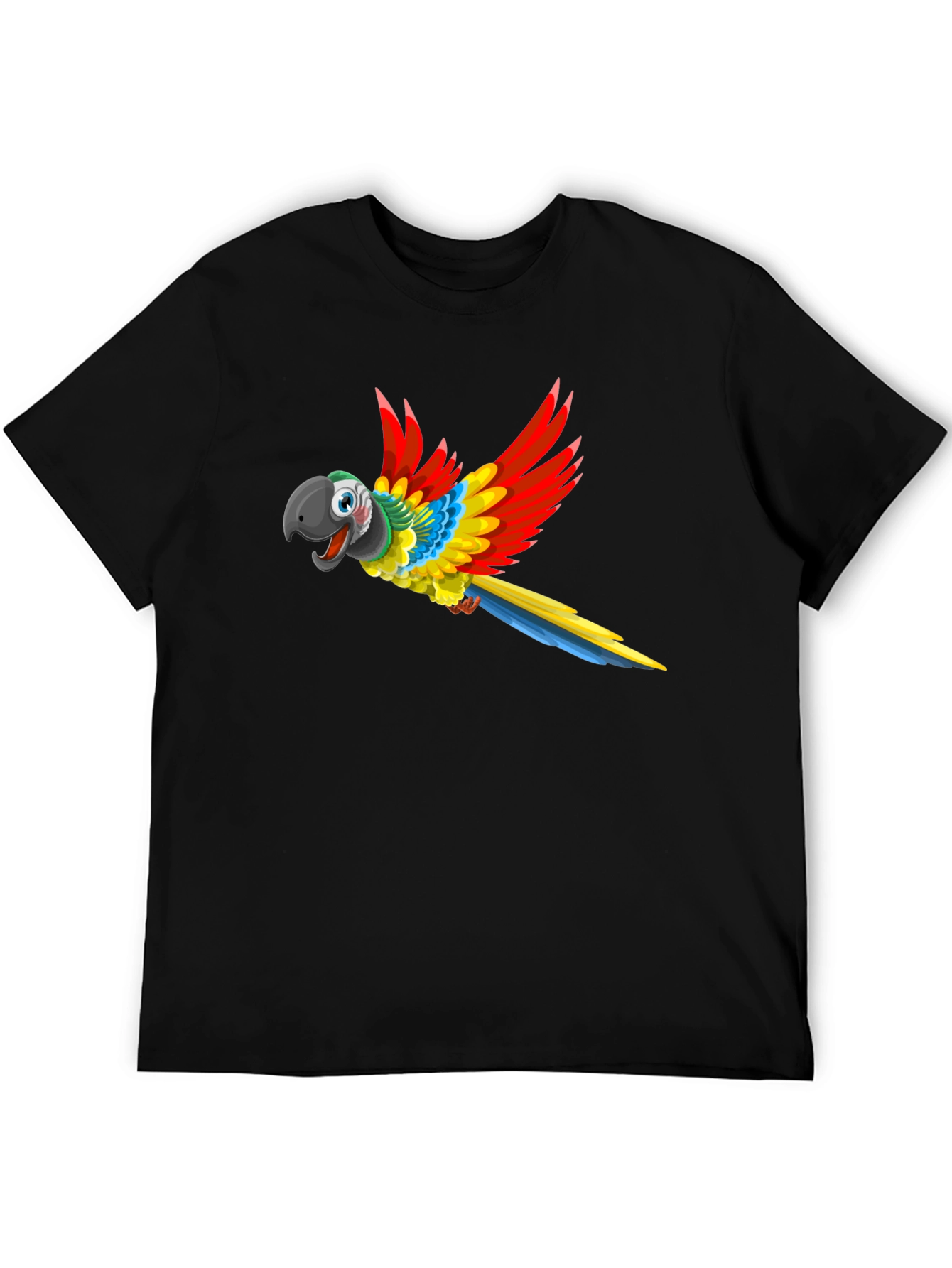 Parrot Graphic Tee - Mens Black T-Shirt