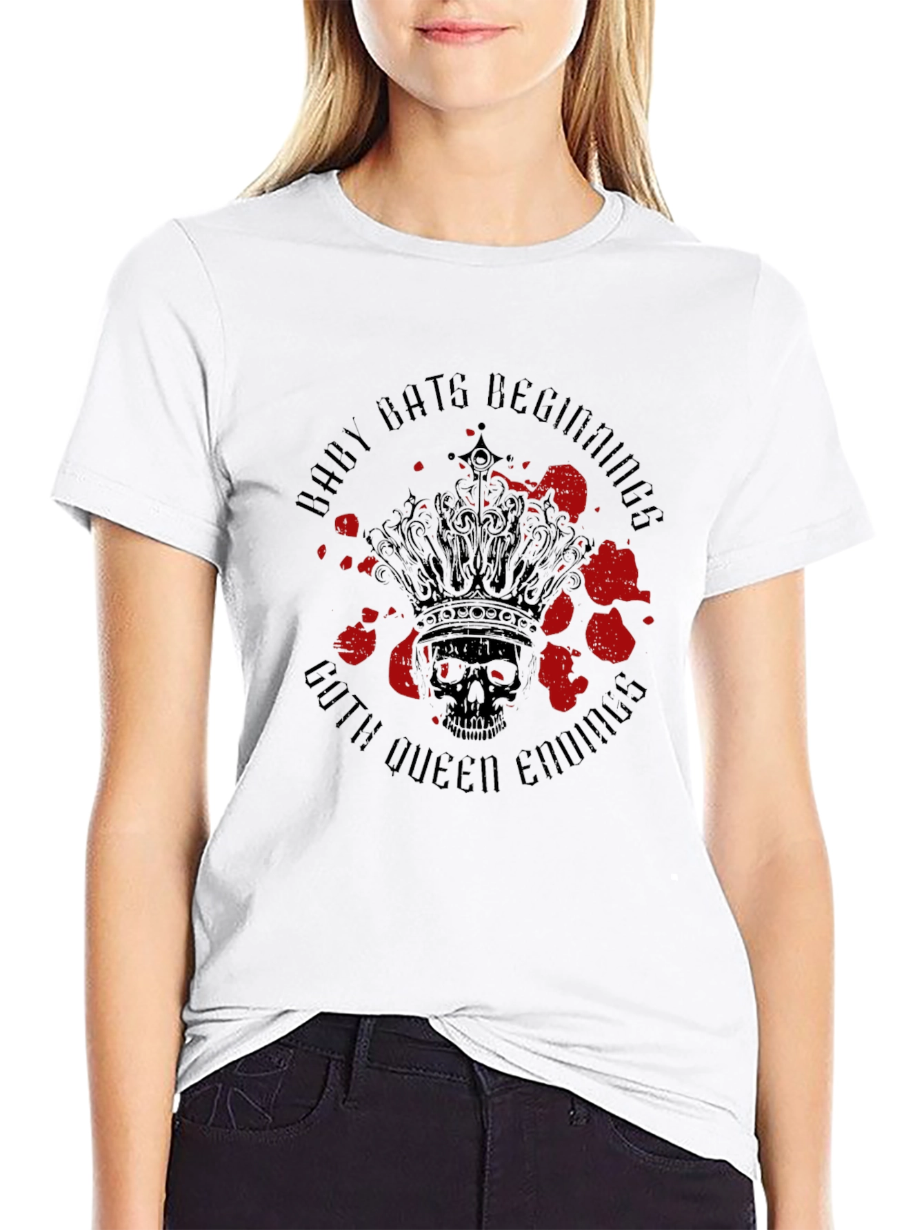 Gothic Queen Skull T-Shirt
